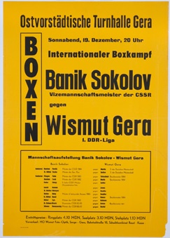 Boxkampf Banik Sokolow gegen Wismut Gera (Stadtmuseum Gera CC BY-NC-SA)