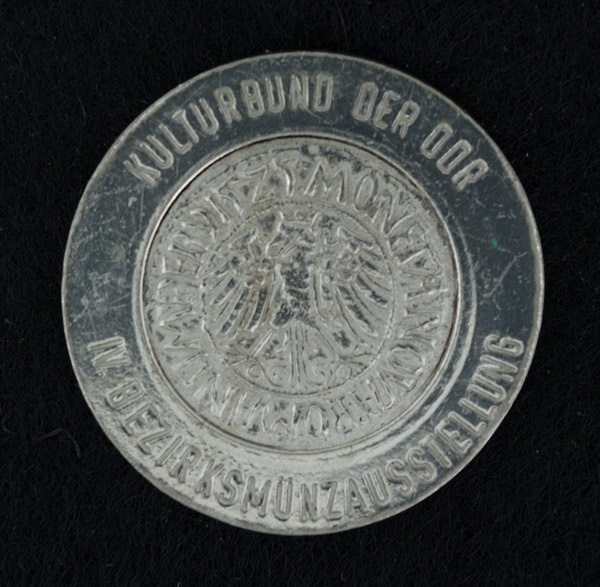 Gedenk-Medaille IV. Bezirksmünzausstellung (Mühlhäuser Museen: Museum am Lindenbühl CC BY-NC-SA)