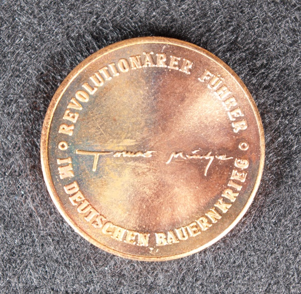 Gedenk-Medaille Thomas Müntzer (Mühlhäuser Museen: Museum am Lindenbühl CC BY-NC-SA)