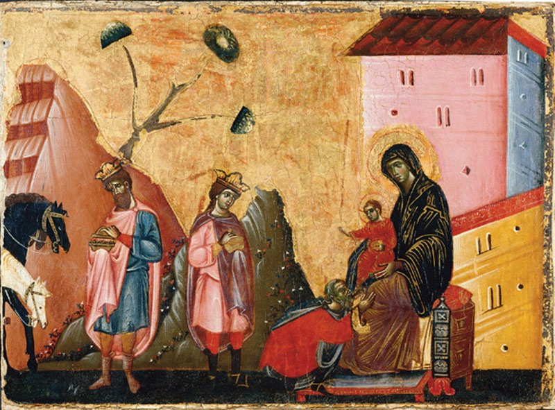 Guido da Siena: Anbetung der Heiligen Drei Könige [Oertel 6] (Lindenau-Museum Altenburg CC BY-NC-SA)