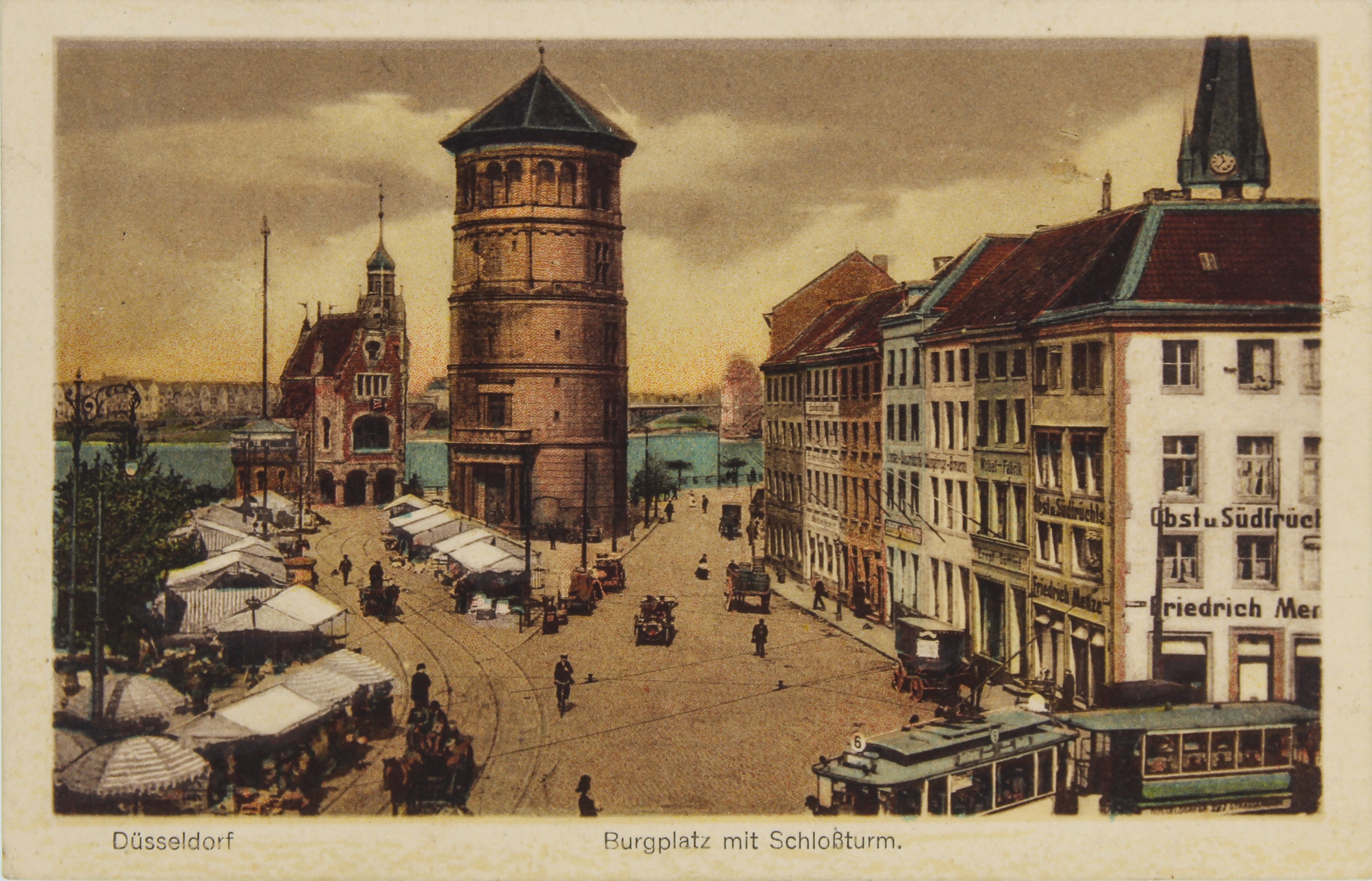 Німецька поштова листівка із зображенням Дюссельдорфа (Національний історико-культурний заповідник «Чигирин» CC BY-NC-SA)