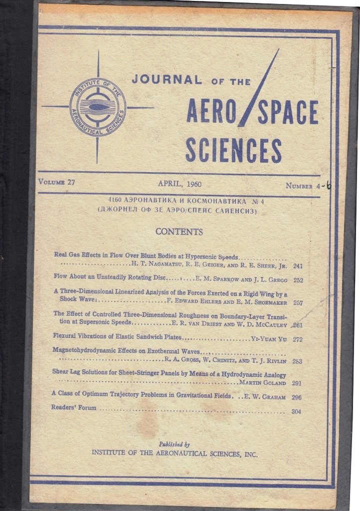 Journal of the Aerospace sciences, Vol. 27, № 4-6, 1960 (Астрономічний музей CC BY-NC-SA)