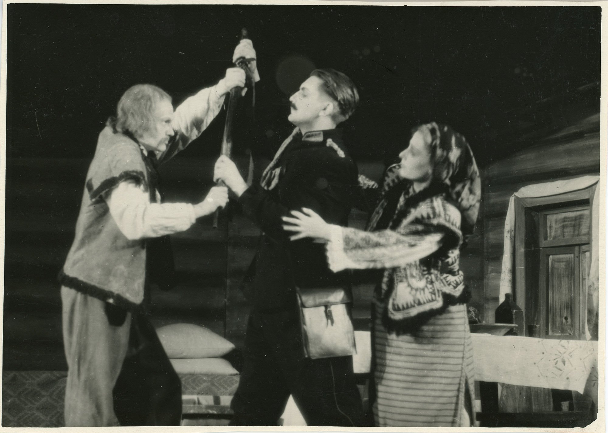 Сцена з вистави "Украдене щастя". ЛДУ, 1953 (Дім Франка / Franko House CC BY-NC-SA)