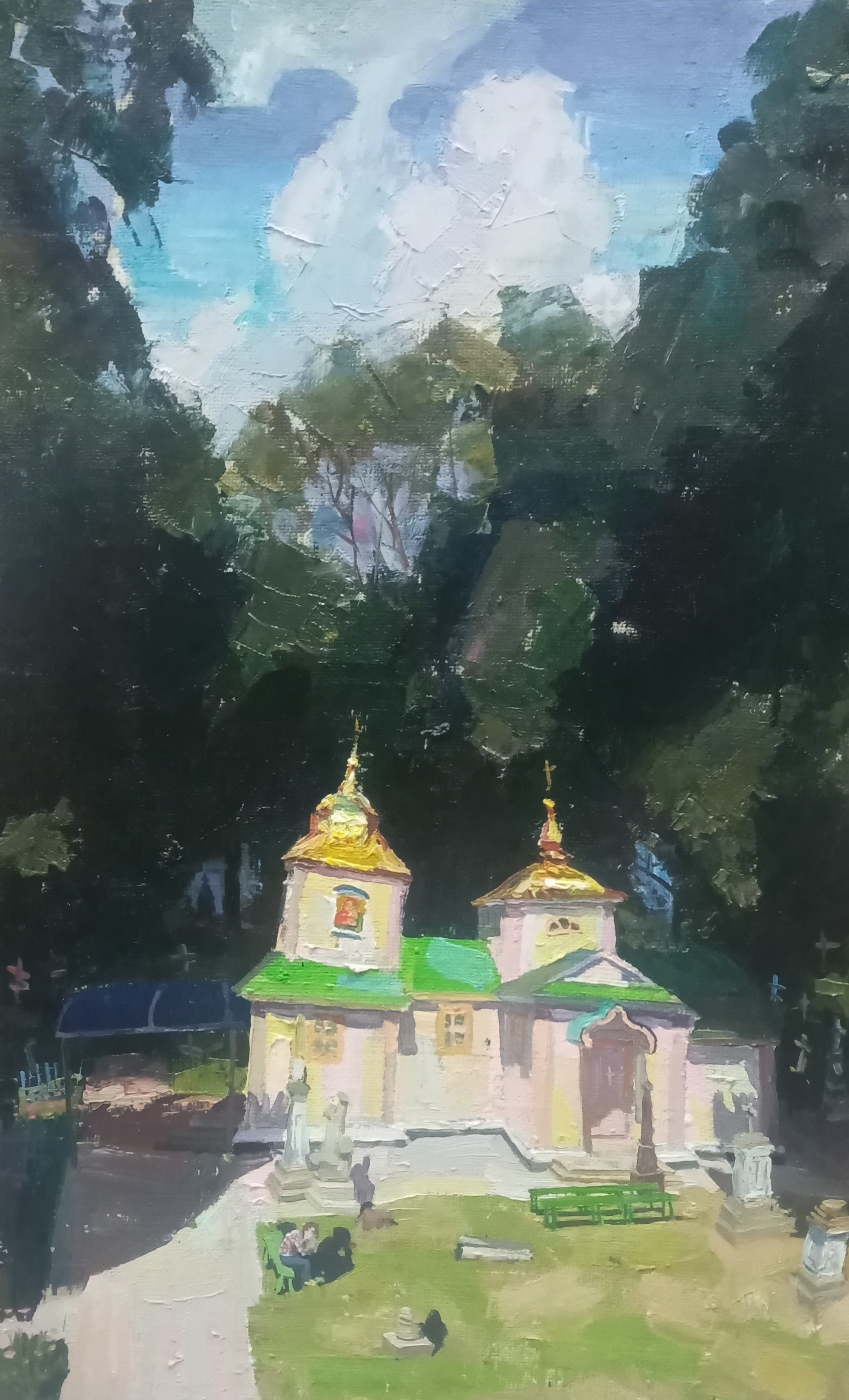 Картина "Церква на Грабнику" (Рівненський обласний краєзнавчий музей CC BY-NC-SA)