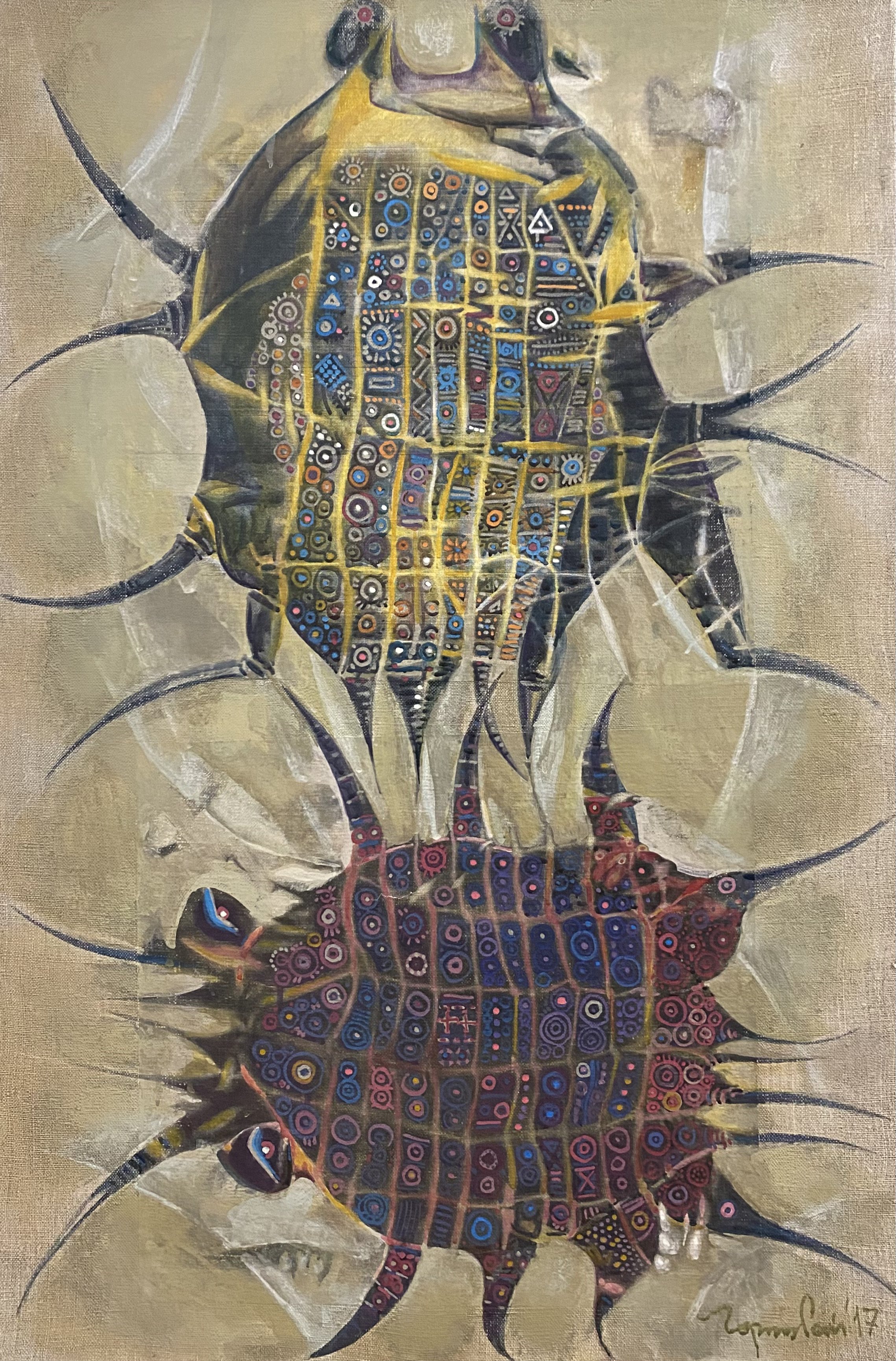 Володимир Чернобай "Два павука" 2017 (Музей сучасного українського мистецтва Корсаків CC BY-NC-SA)
