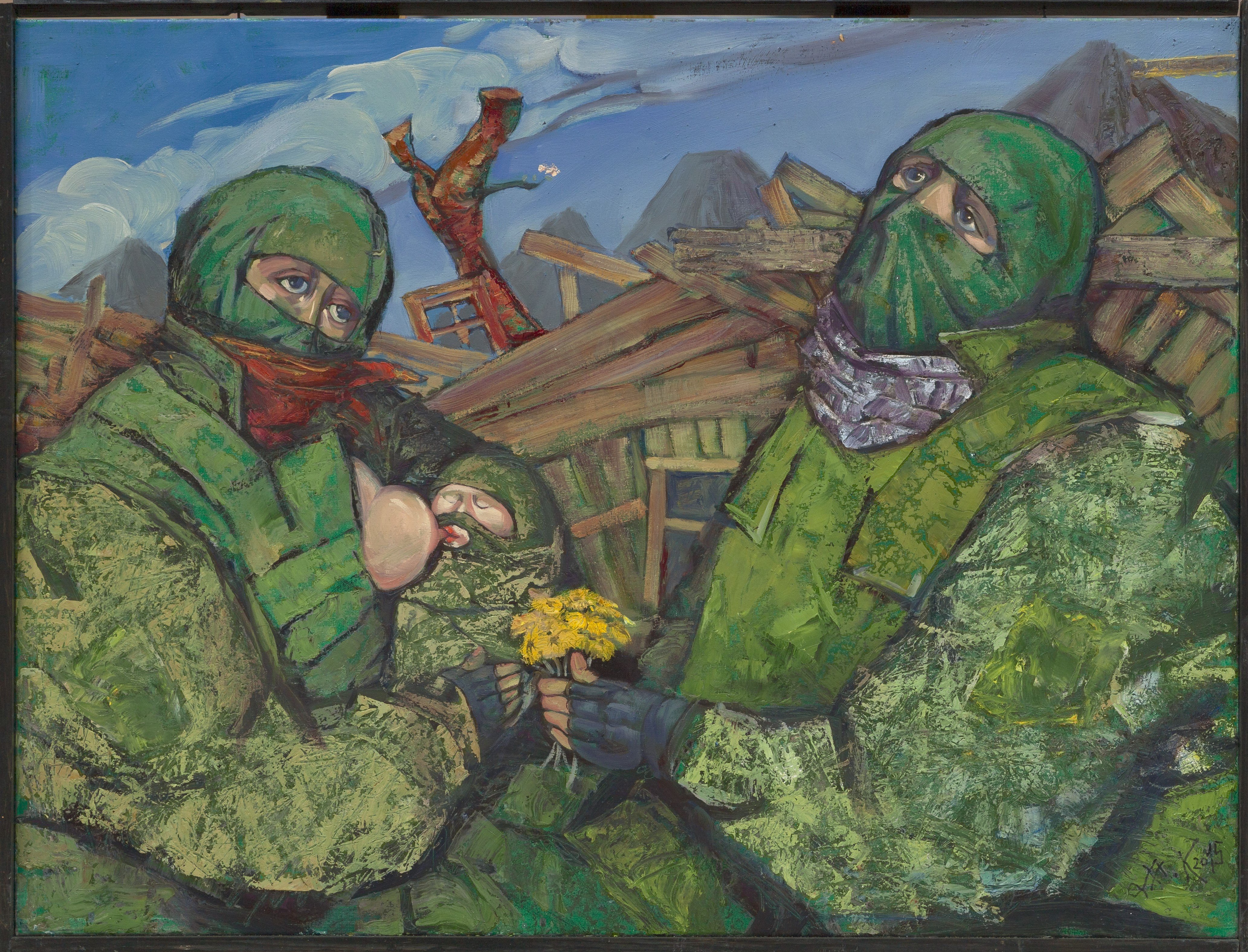 Микола Кумановський (1951-2016), Весна на Донбасі, 2015 ті (Музей сучасного українського мистецтва Корсаків CC BY-NC-SA)