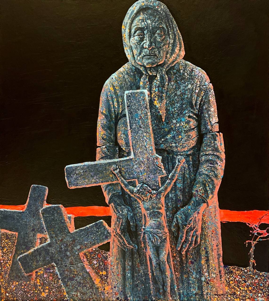Рудакова Ката, "Доля жінки", 2022 р. в. (Музей сучасного українського мистецтва Корсаків CC BY-NC-SA)