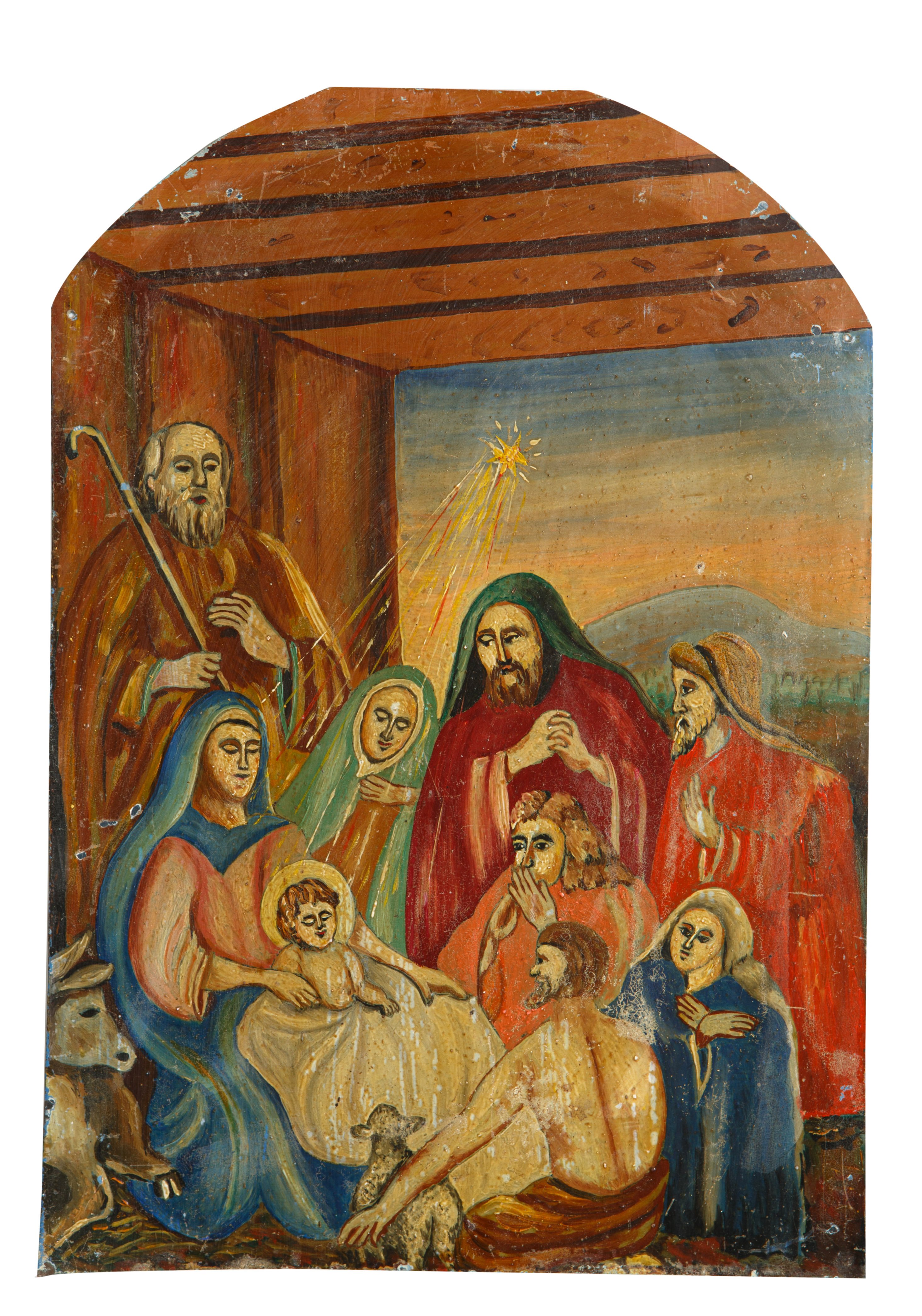 ікона “Різдво Христове” (Закарпатський музей народної архітектури та побуту CC BY-NC-SA)