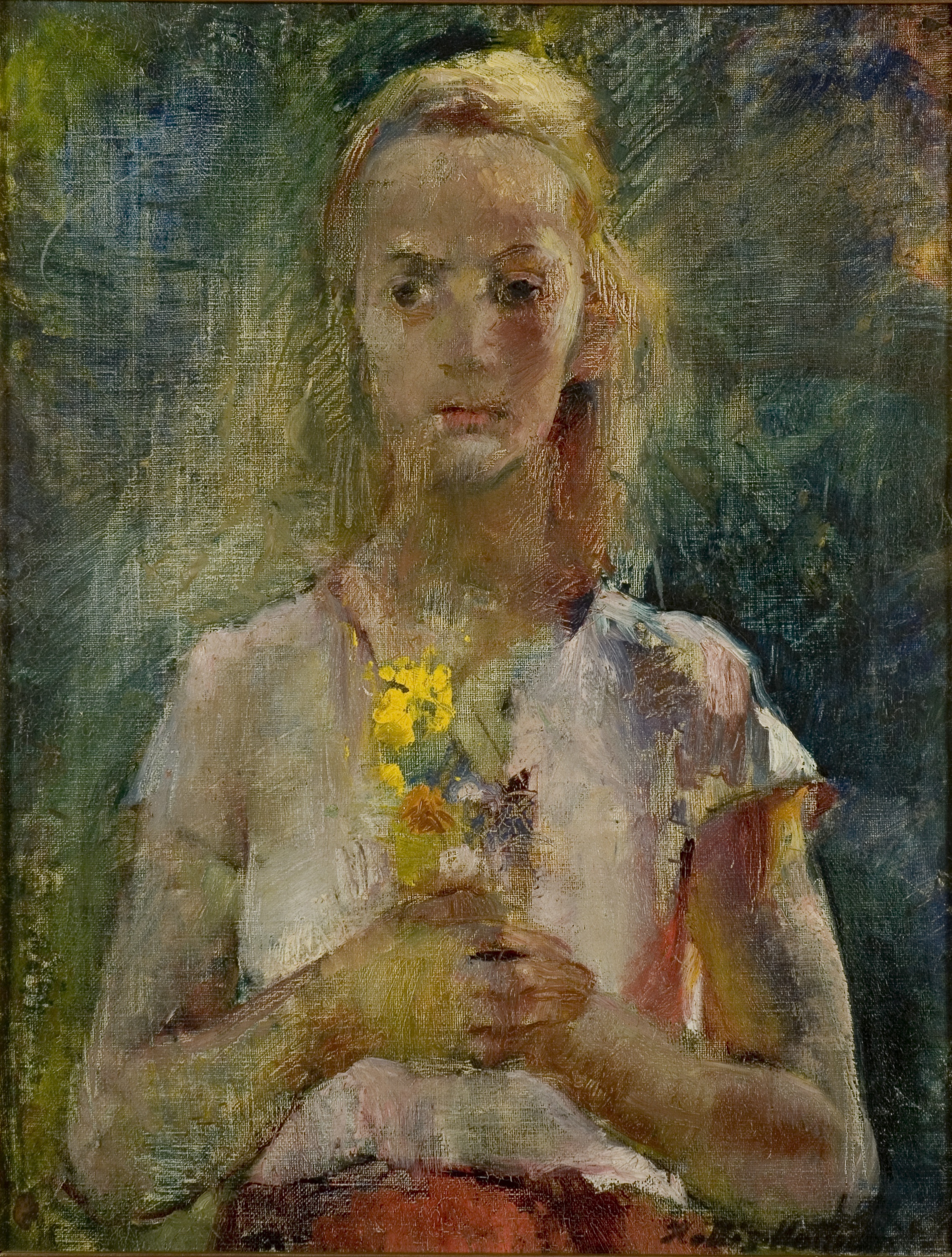 untitled (blond girl with flowers) (The Salgo Trust for Education CC BY-NC-SA)