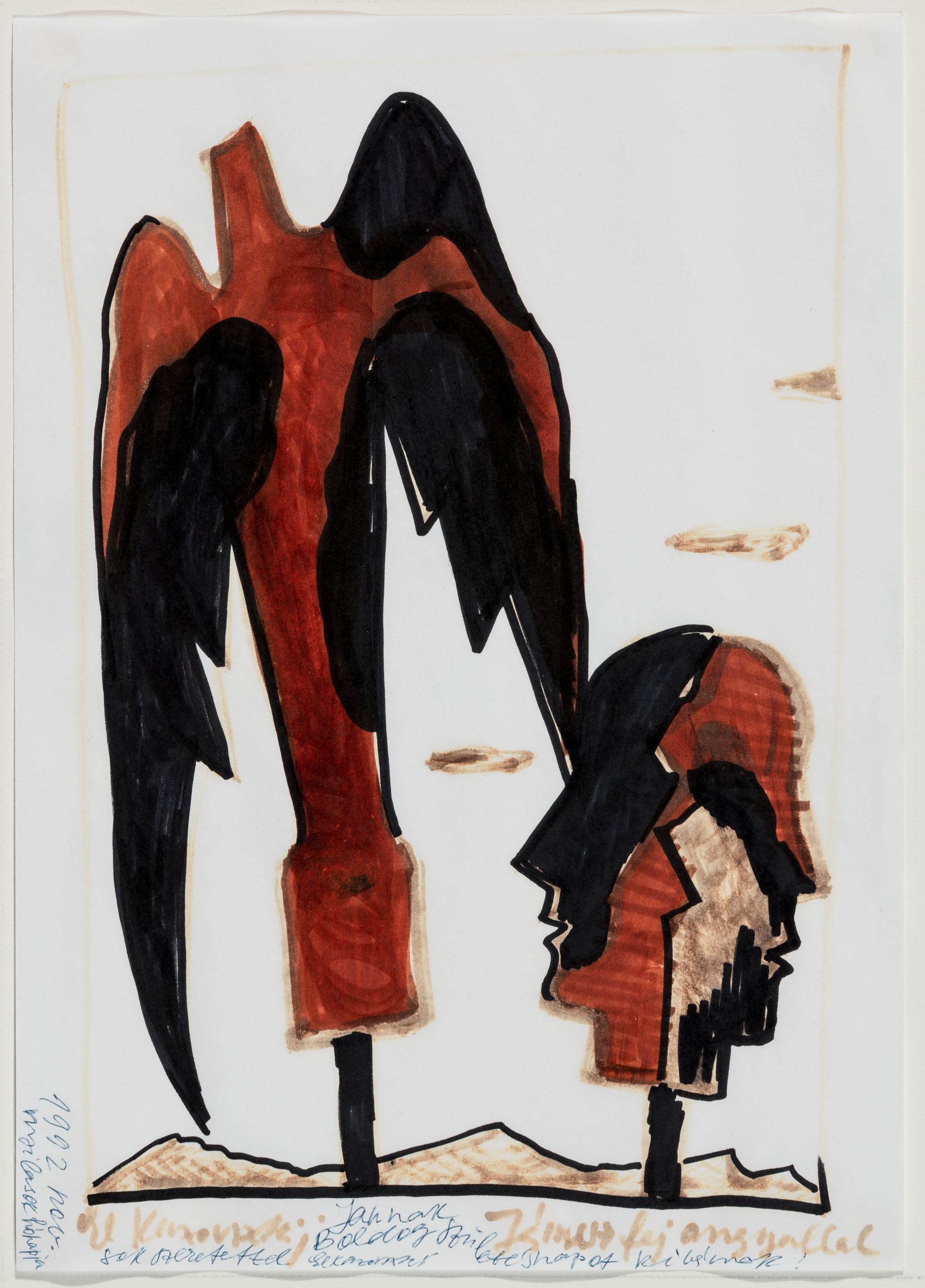 El Kazovszkij: Janus-fej angyallal (Müller Miklós és Jan S. Keithly gyűjteménye - New York, USA CC BY-NC-SA)