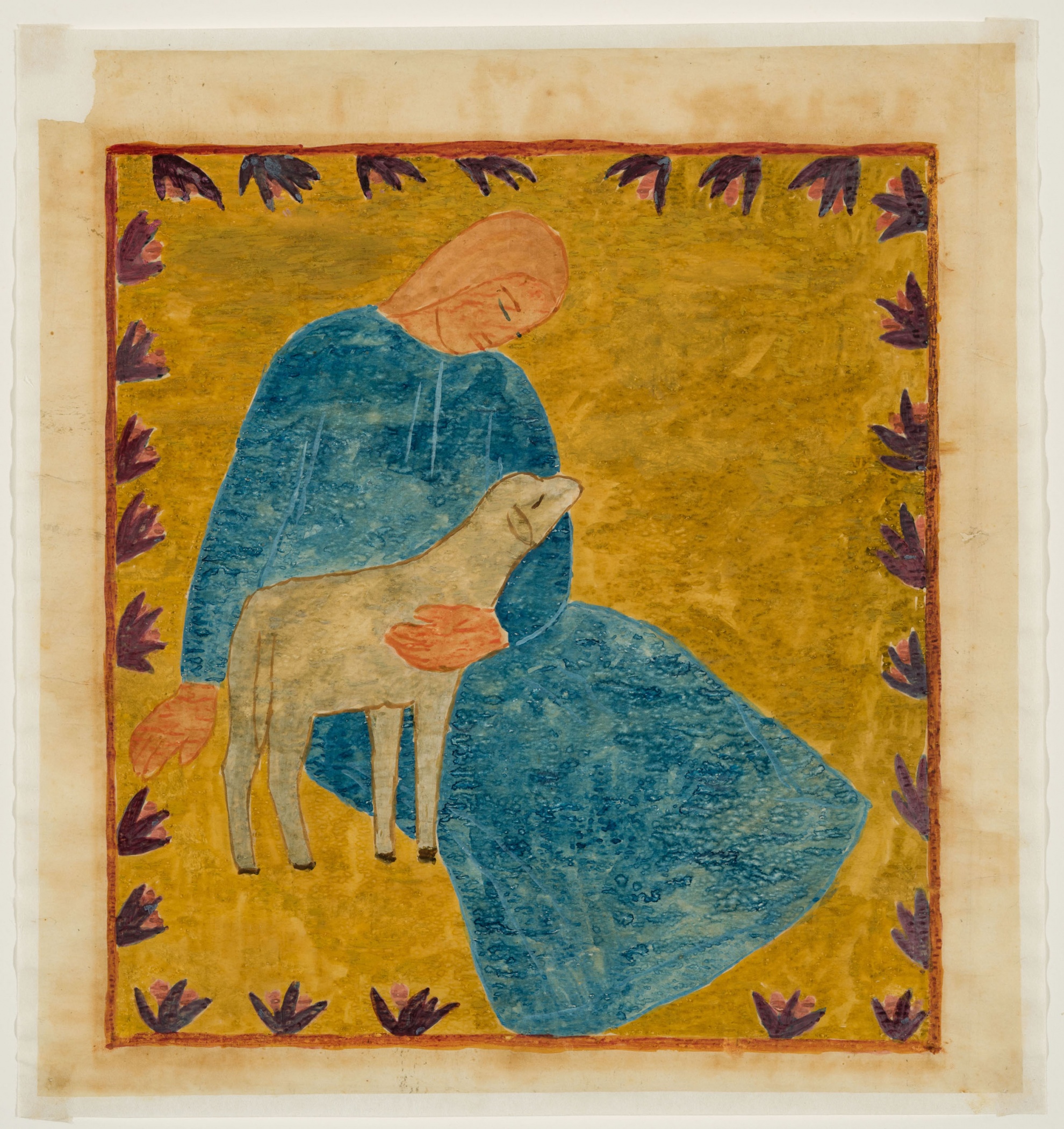 color sketch for the tapestry Bárányos II (With a lamb II), (known as “Woman with Lamb”)
(The Salgo Trust for Education CC BY-NC-SA)