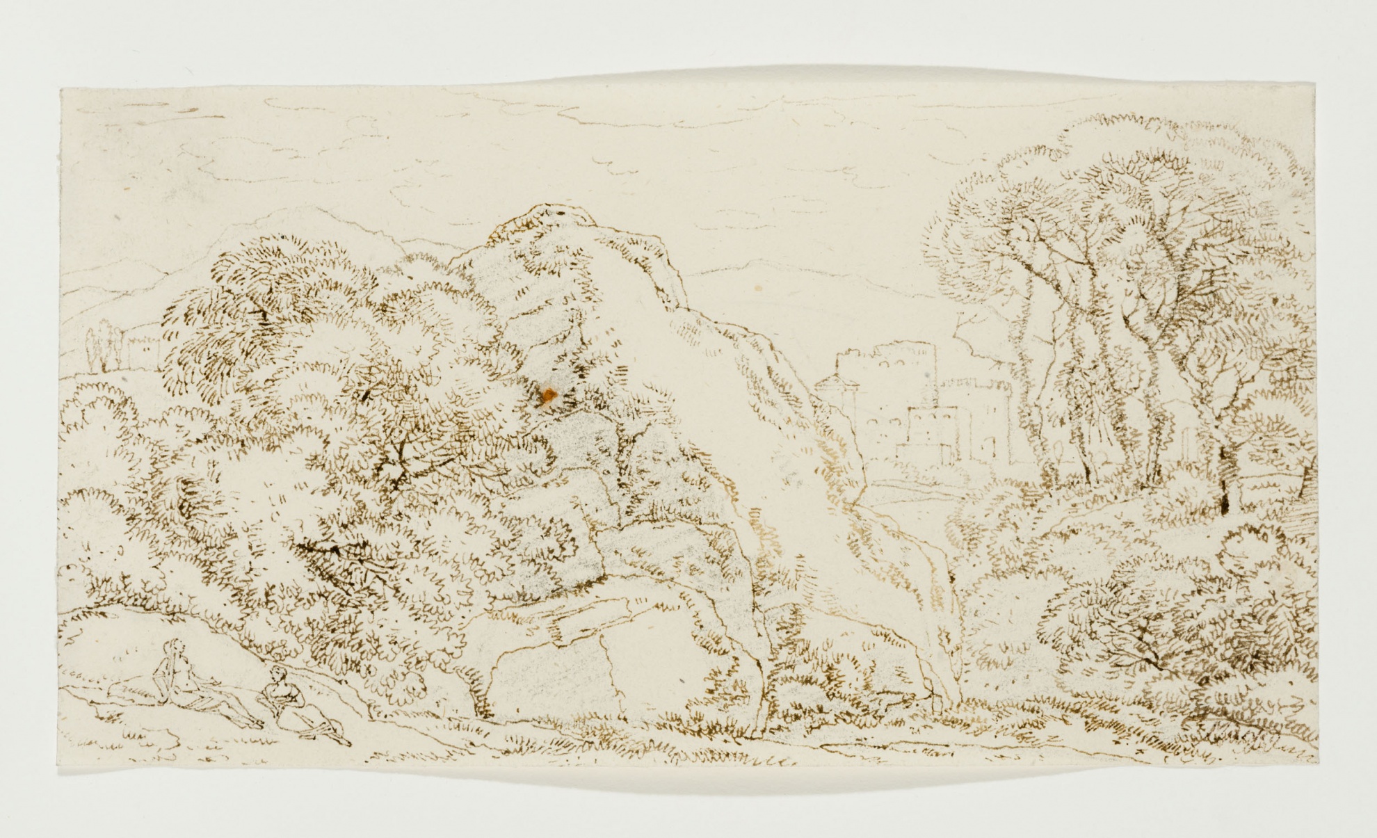 untitled (landscape with castle and reclining figure) (The Salgo Trust for Education CC BY-NC-SA)
