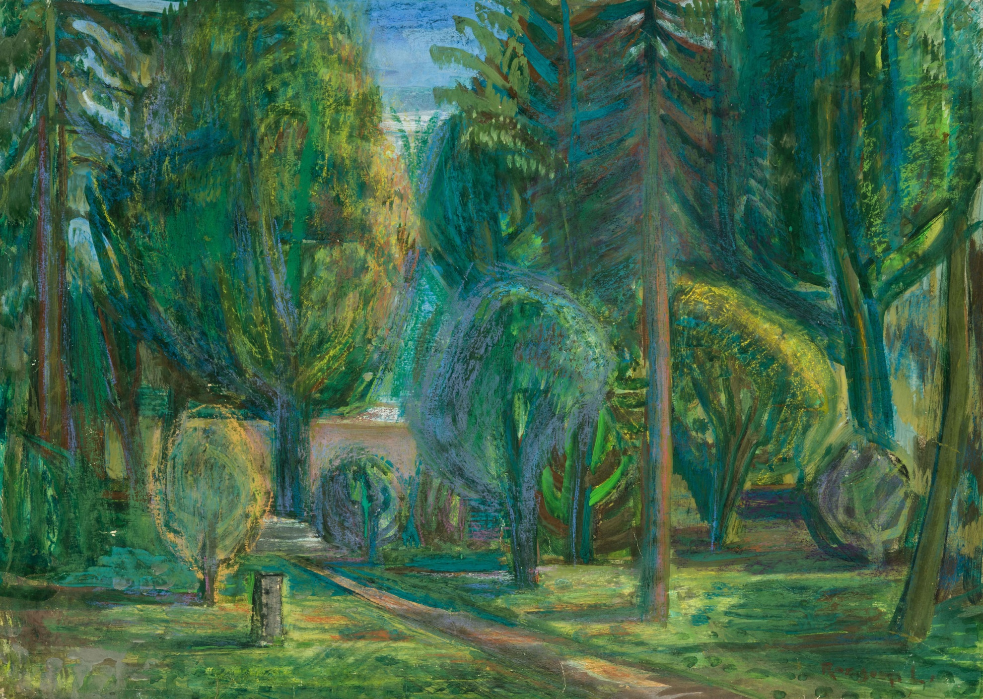 Fény zöld törzsek között (Light between green trunks), n.d. (ca. 1940-42)
(The Salgo Trust for Education CC BY-NC-SA)