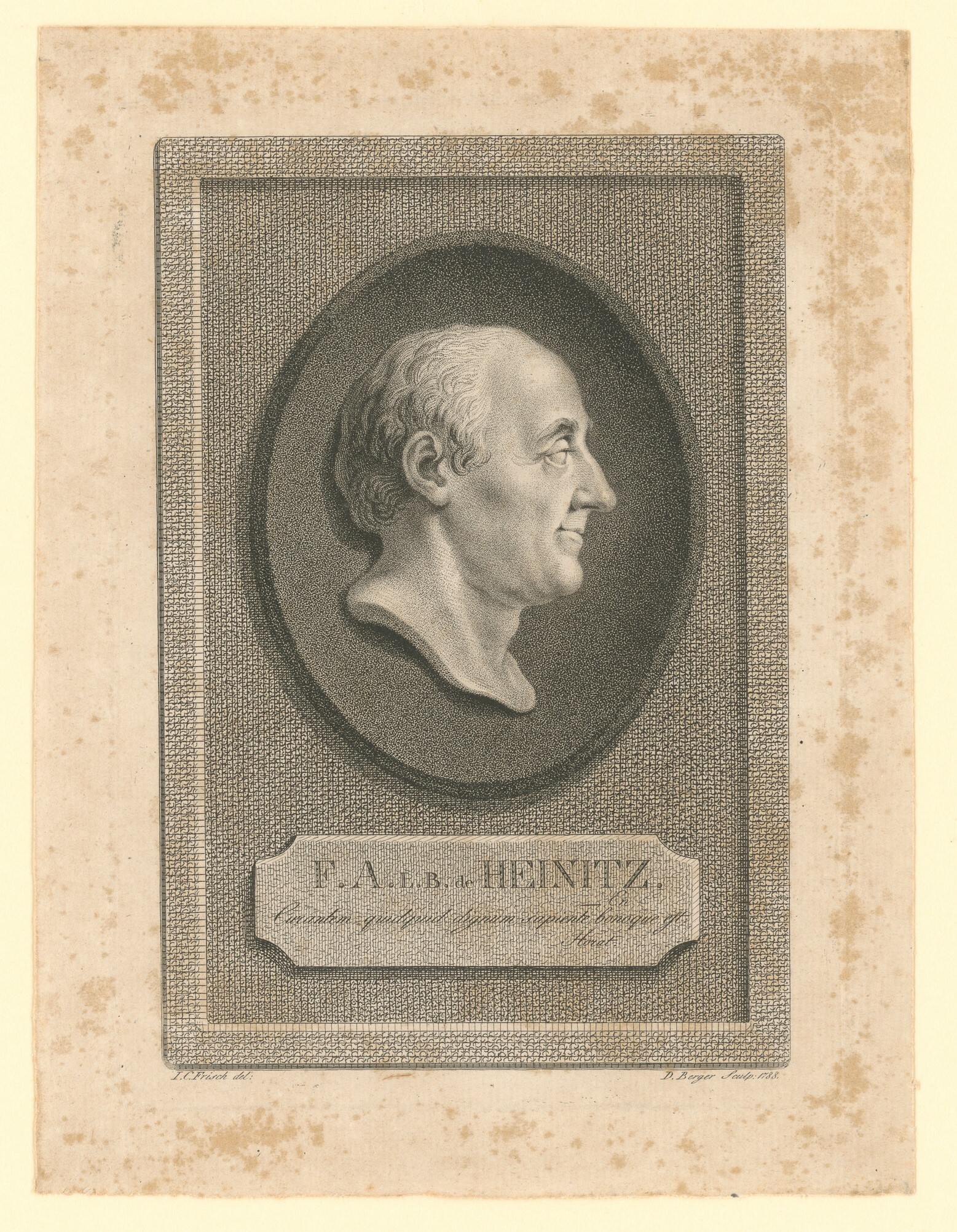 Kupferstich mit Porträs des preußischen Staatswirts Friedrich Anton von Heynitz (Museen Burg Altena CC BY-NC-SA)