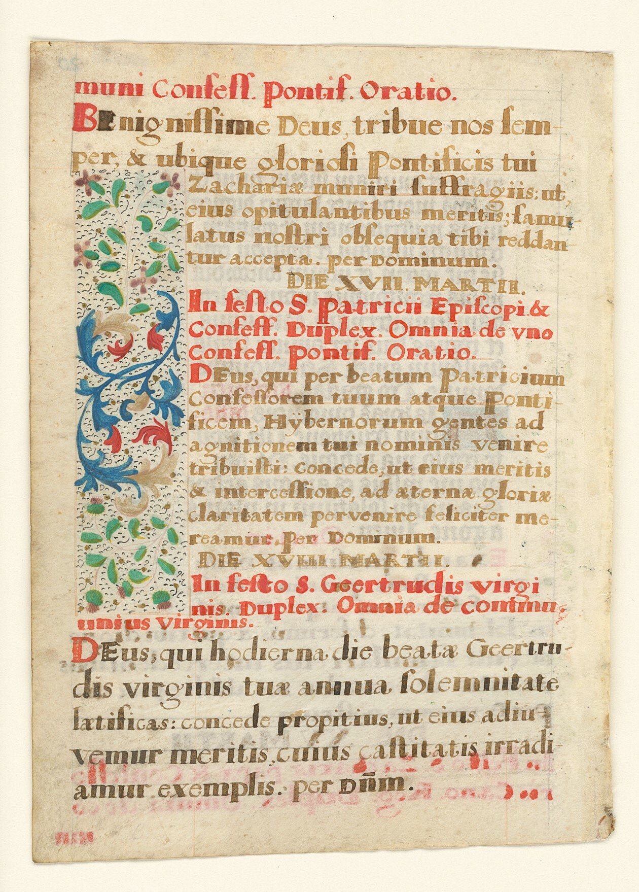 Blatt aus einem Gebetbuch (Museen Burg Altena CC BY-NC-SA)