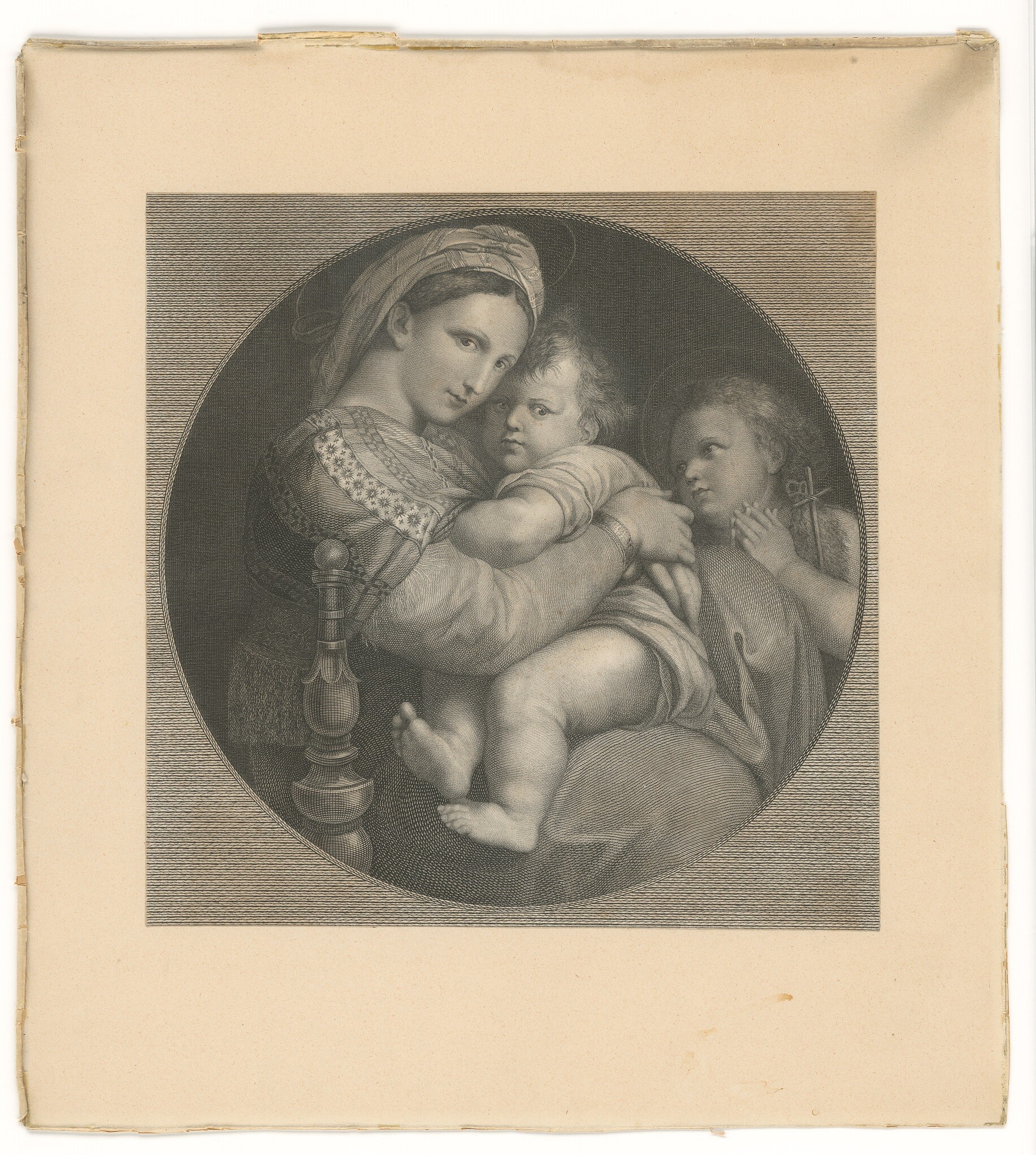 Radierung mit Darstellung der Madonna mit Kind (Museen Burg Altena CC BY-NC-SA)