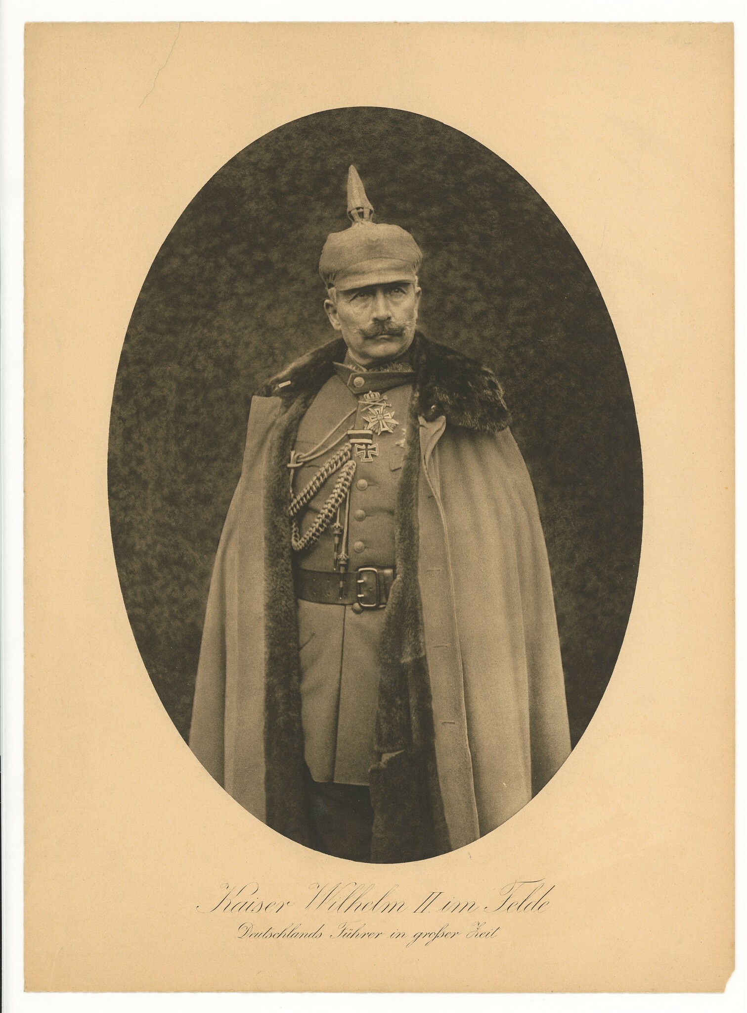 Lithografie mit Porträt Kaiser Wilhelms II. (Museen Burg Altena CC BY-NC-SA)