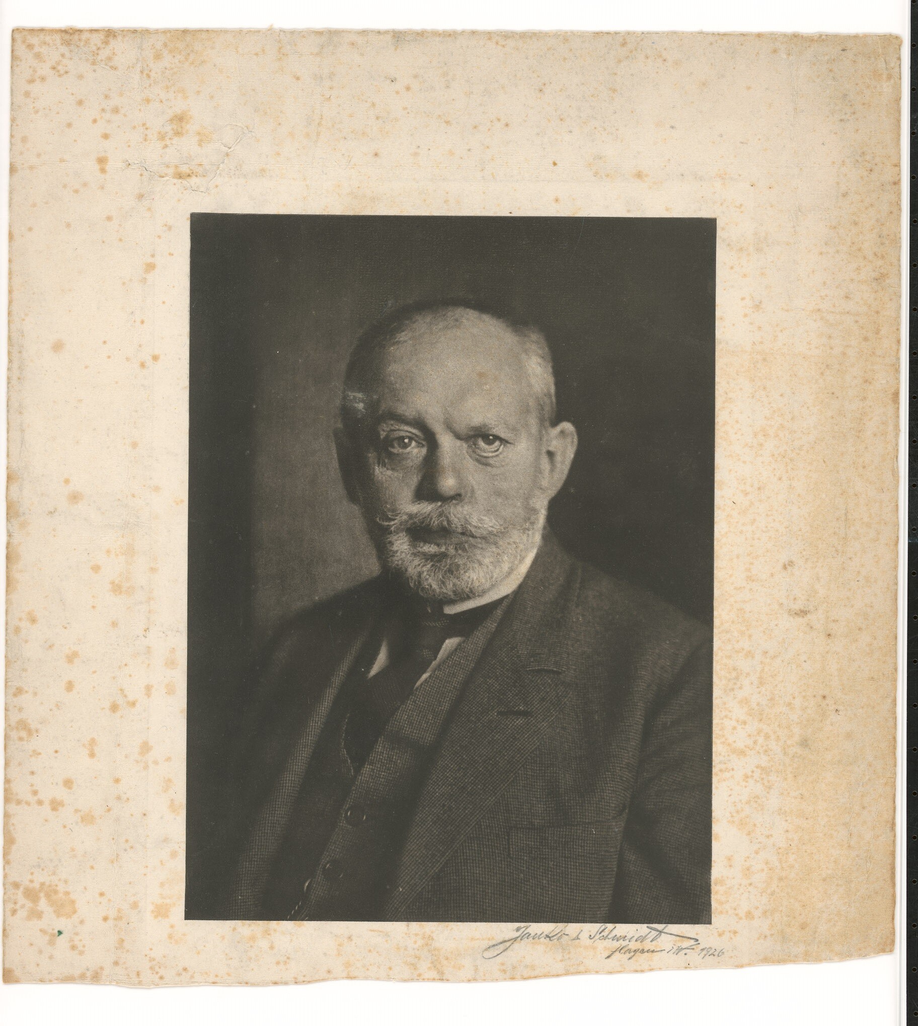 Lithografie mit Porträt eines Mannes (Museen Burg Altena CC BY-NC-SA)