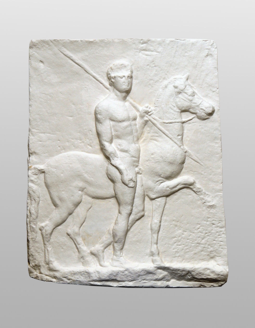 Relief mit Lanzenträger (Doryphoros) (Archäologisches Museum der WWU Münster CC BY-NC-SA)