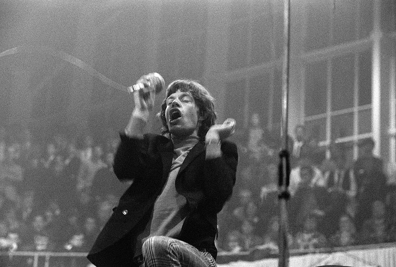 Mick Jagger beim Konzert in Münster am 11.09.1965 (Stadtmuseum Münster CC BY-NC-SA)