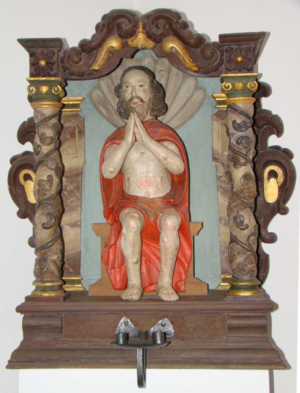 Skulptur Heiligenfigur Lazarus (Stadtmuseum Beckum CC BY-NC-SA)