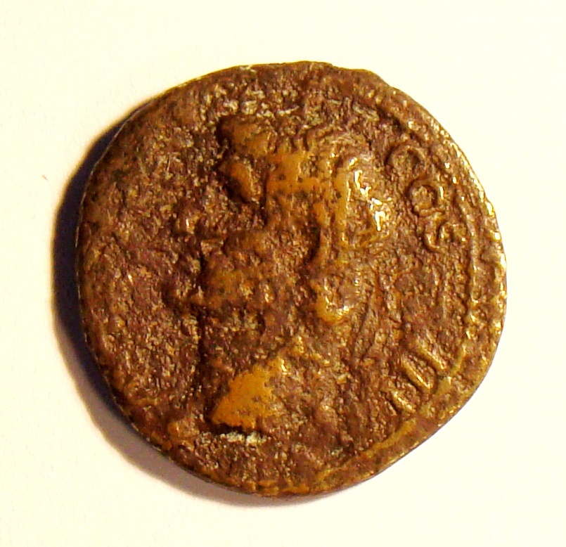 Münze Römisches As (?) (Stadtmuseum Beckum CC BY-NC-SA)
