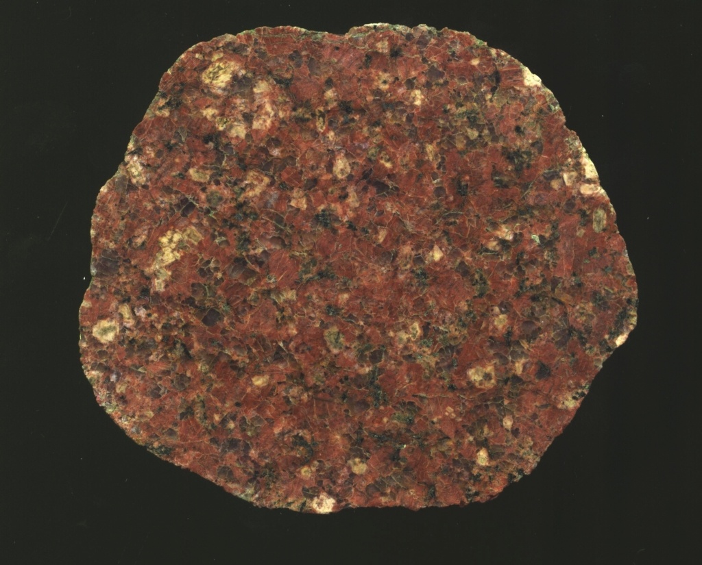 Geschiebe Siljan-Granit (Geomuseum der WWU Münster CC BY-NC-SA)