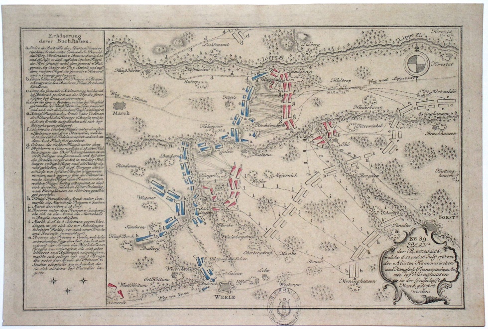 Plan der Schlacht bei Vellinghausen (Hellweg-Museum Unna CC BY-NC-SA)