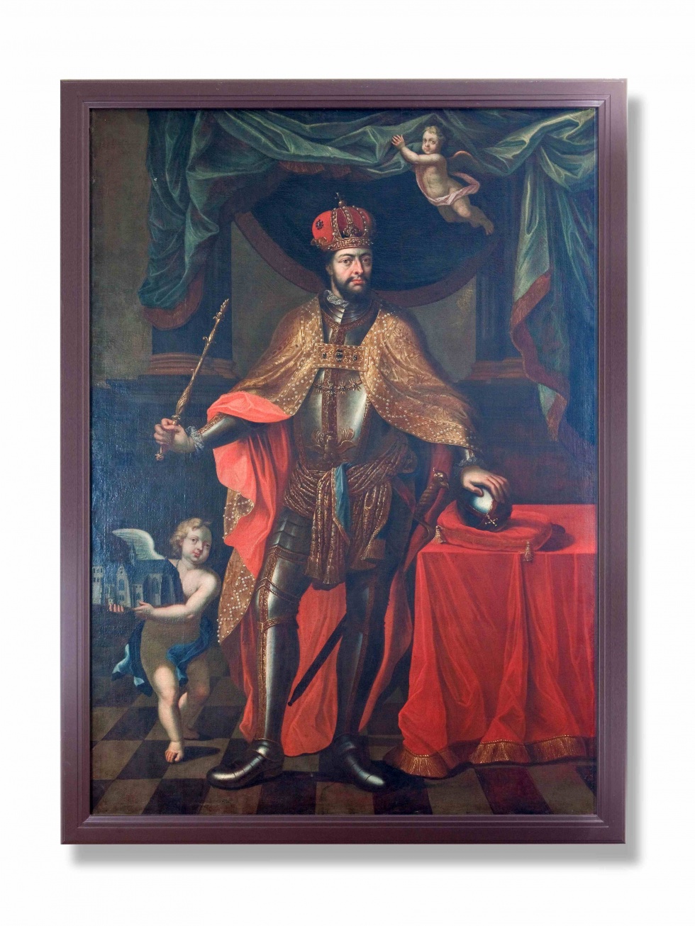 Karl der Große als Gründer des Klosters Liesborn (Museum Abtei Liesborn des Kreises Warendorf CC BY-NC-SA)