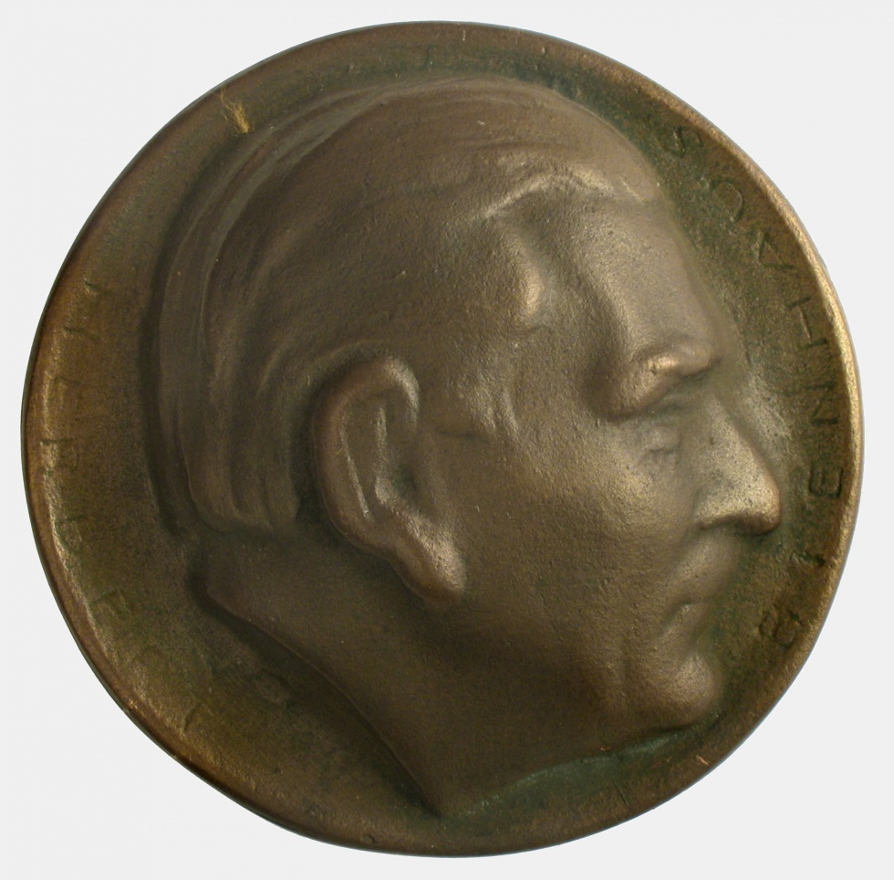 Medaille Herbert Bienhaus, Glamaler (Museen der Stadt Lüdenscheid CC BY-NC-SA)