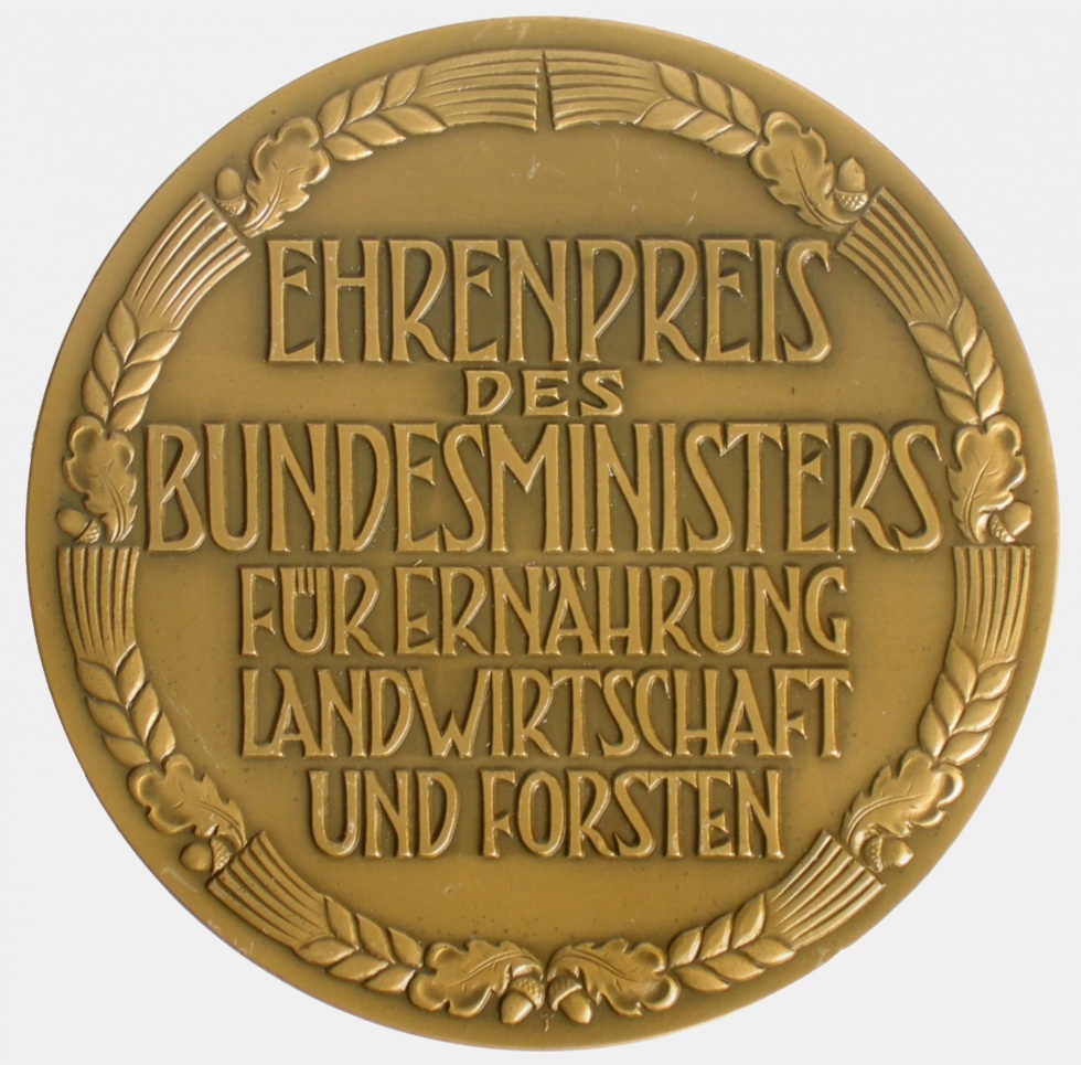Medaille Ehrenpreis des Bundesministers für Ernährung Landwirtschaft und Forsten (Museen der Stadt Lüdenscheid CC BY-NC-SA)