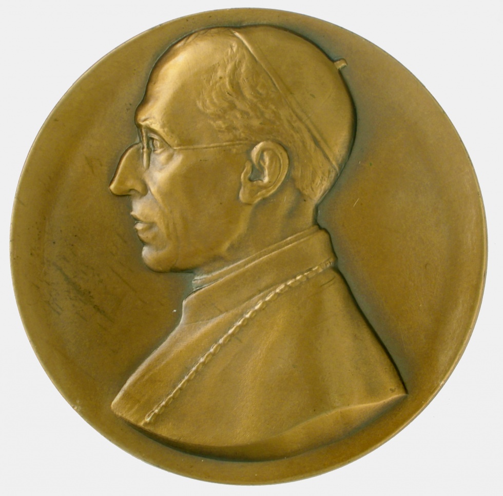 Medaille Papst Pius XII, Anno Sancto 1950 (Museen der Stadt Lüdenscheid CC BY-NC-SA)