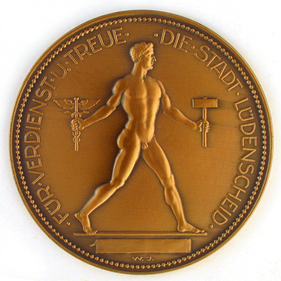 Medaille &quot;Für Verdienst und Treue - Die Stadt Lüdenscheid (Museen der Stadt Lüdenscheid CC BY-NC-SA)