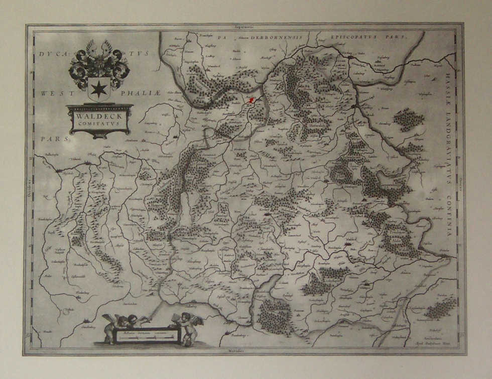 Historischen Karte &quot;WALDECK COMITATUS&quot; (Heimatmuseum der Stadt Marsberg CC BY-NC-SA)