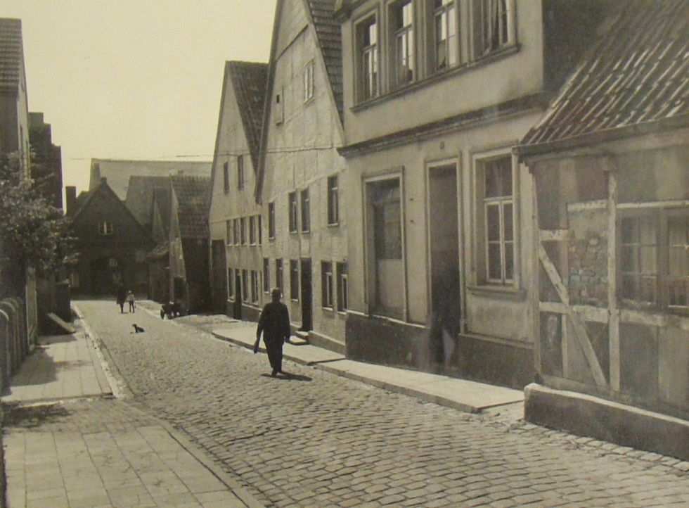 Fotografie der Engelsgasse in Beckum (Stadtmuseum Beckum CC BY-NC-SA)
