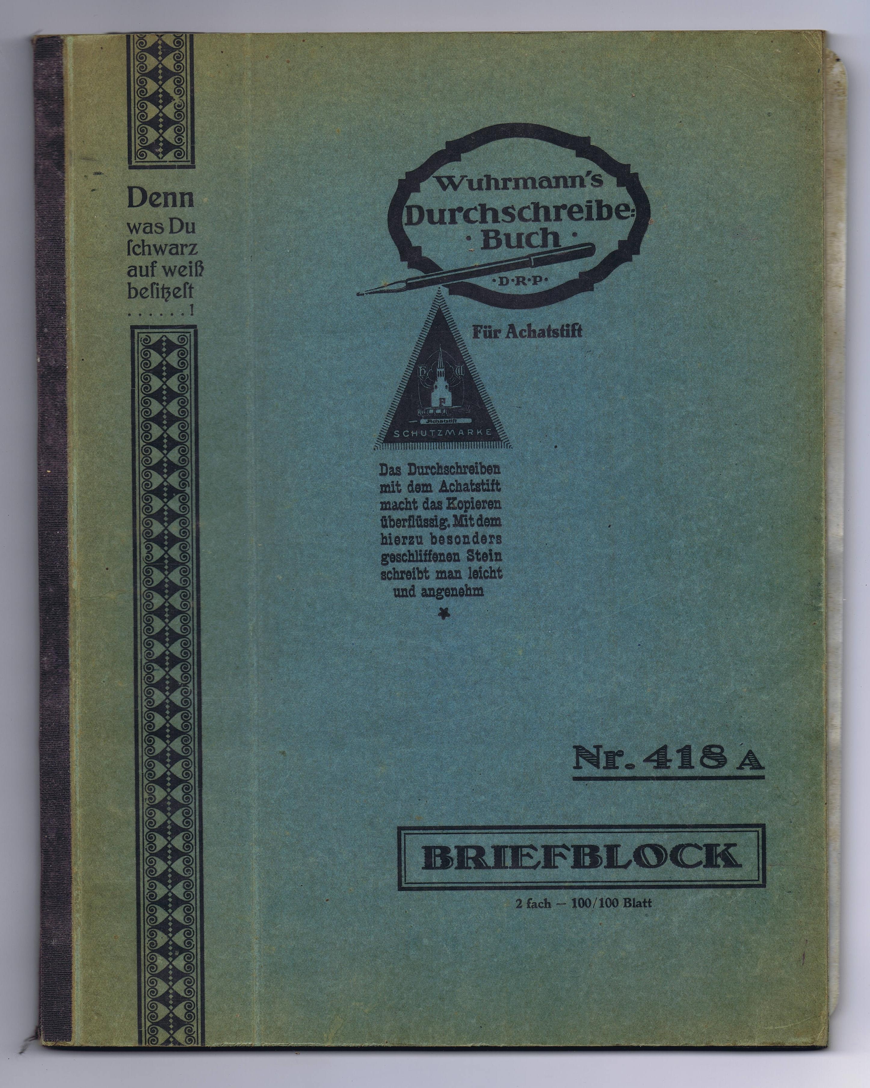 Durchschreibebuch (DampfLand Leute - Museum Eslohe CC BY-NC-SA)