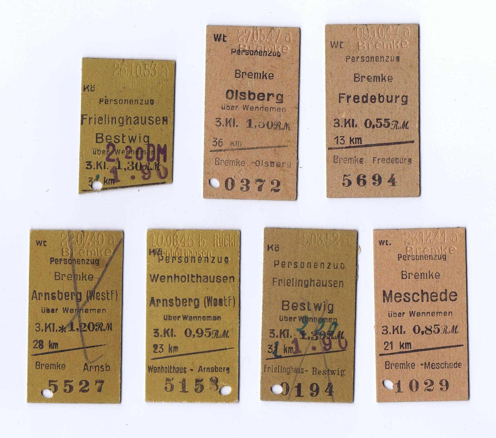 Fahrkarte (DampfLand Leute - Museum Eslohe CC BY-NC-SA)