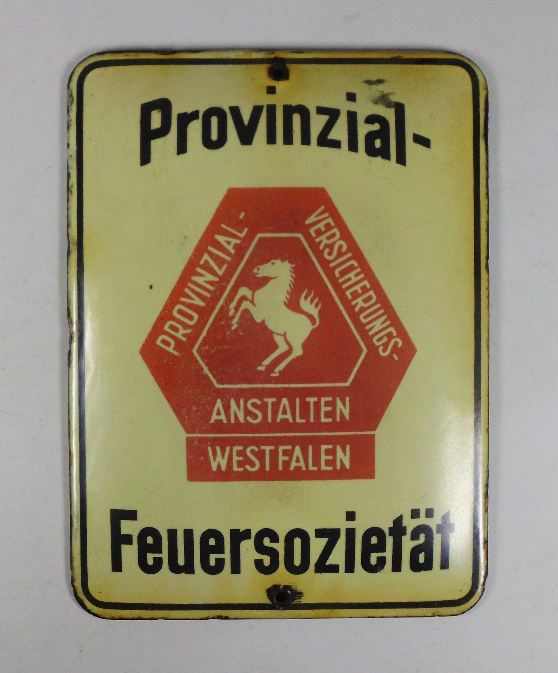 Schild "Provinzial Feuersozietät" (DampfLand Leute - Museum Eslohe CC BY-NC-SA)