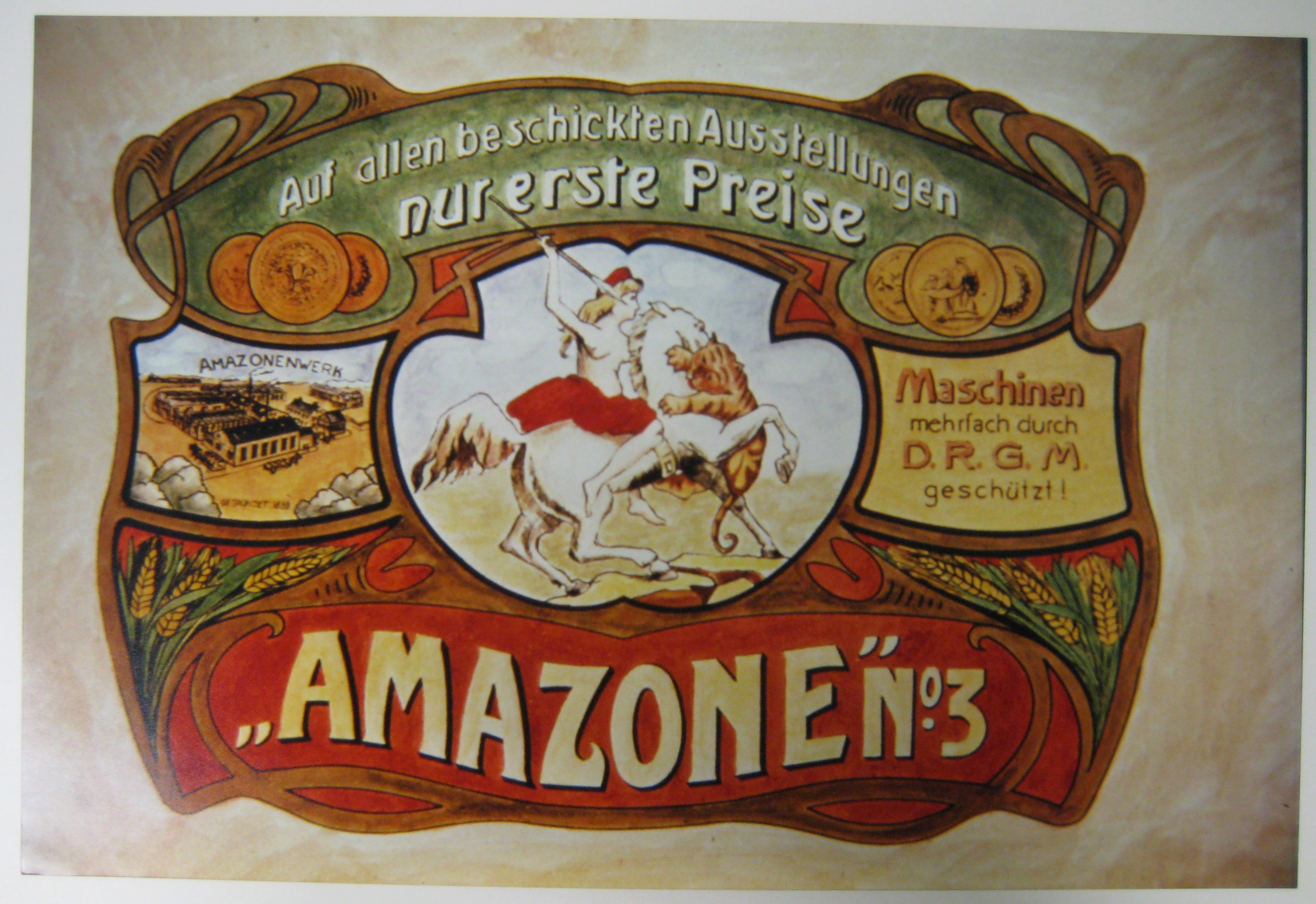 Werbefotografie der Amazonenwerke in Leipzig (Westfälisches Pferdemuseum CC BY-NC-SA)