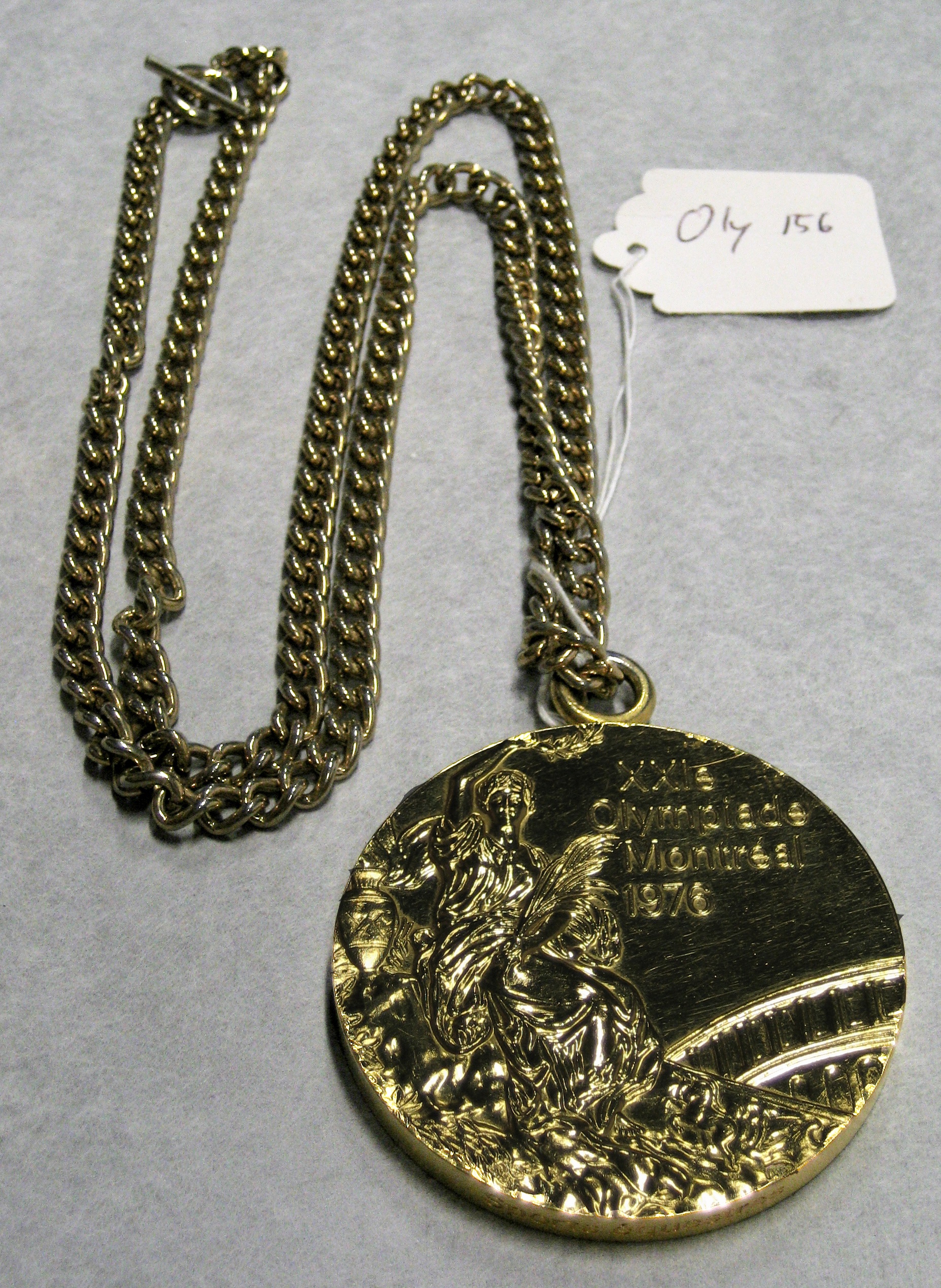 Goldmedaille der olympischen Sommerspiele in Montreal 1976 (Westfälisches Pferdemuseum CC BY-NC-SA)