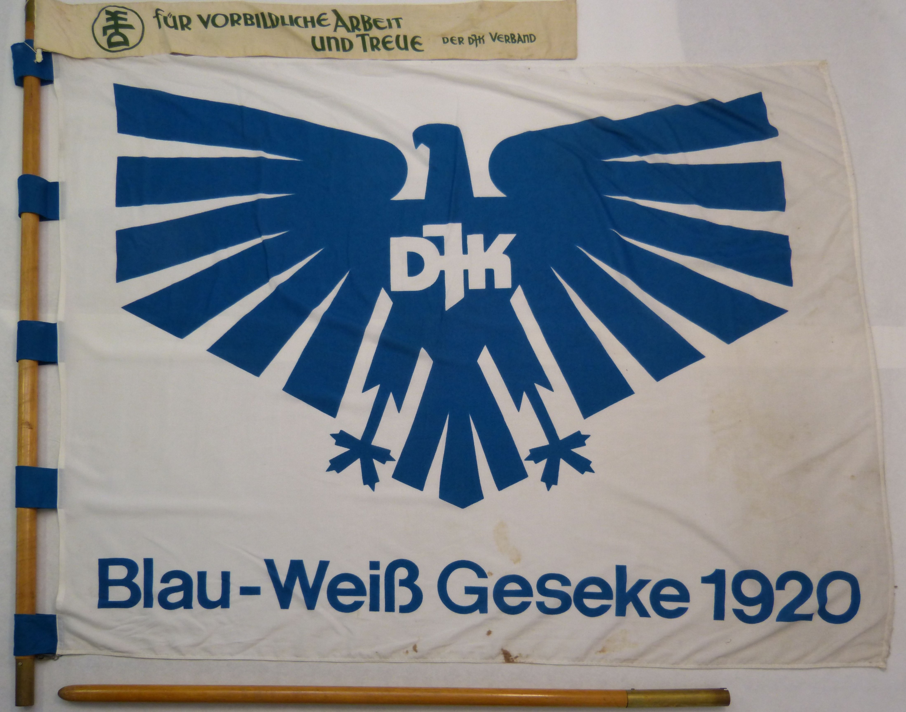 Fahne des Vereins Blau-Weiß Geseke (Städt. Hellweg-Museum Geseke CC BY-NC-SA)