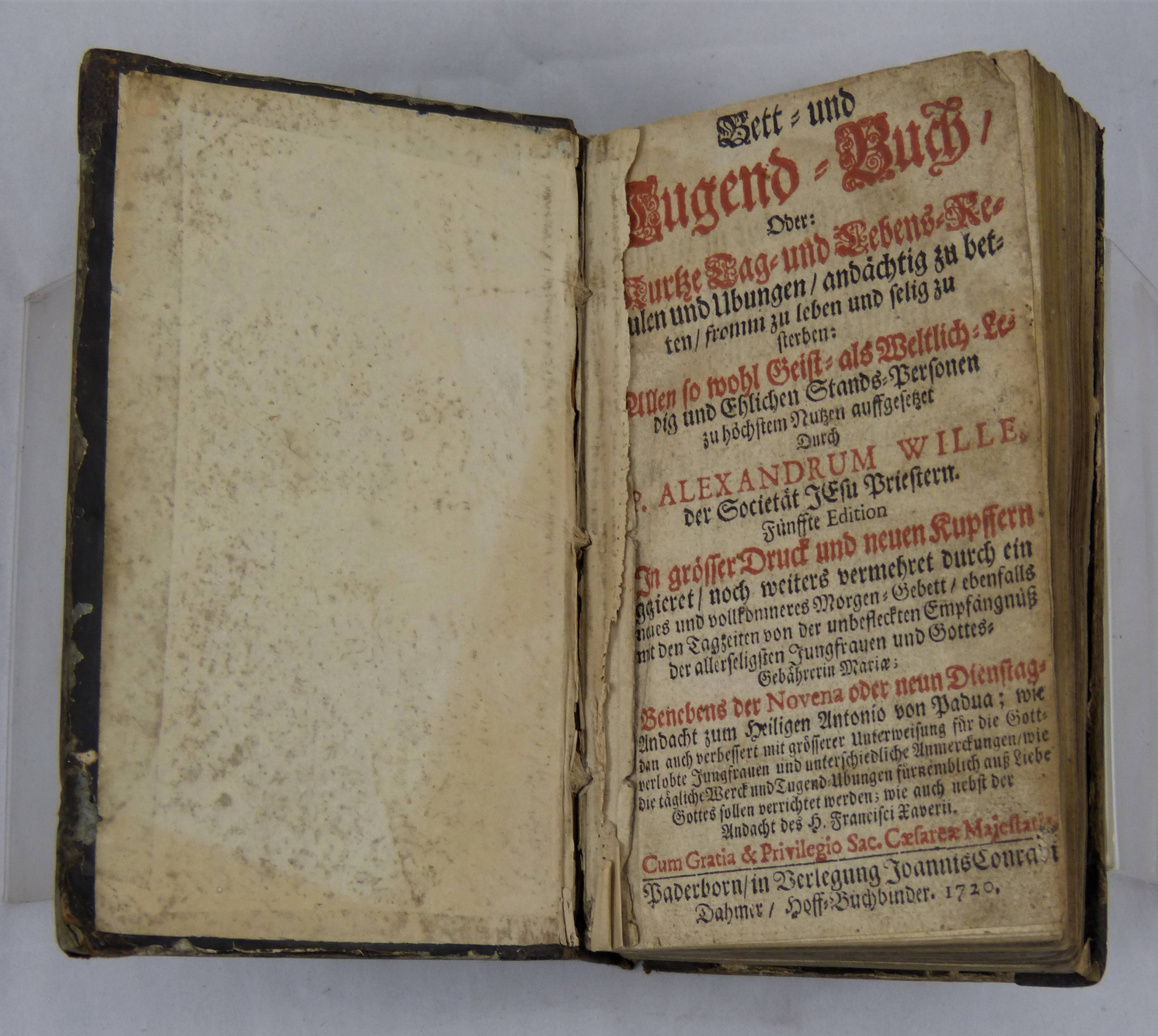Buch "Bett= und Jugend=Buch" von 1720 (Städt. Hellweg-Museum Geseke CC BY-NC-SA)