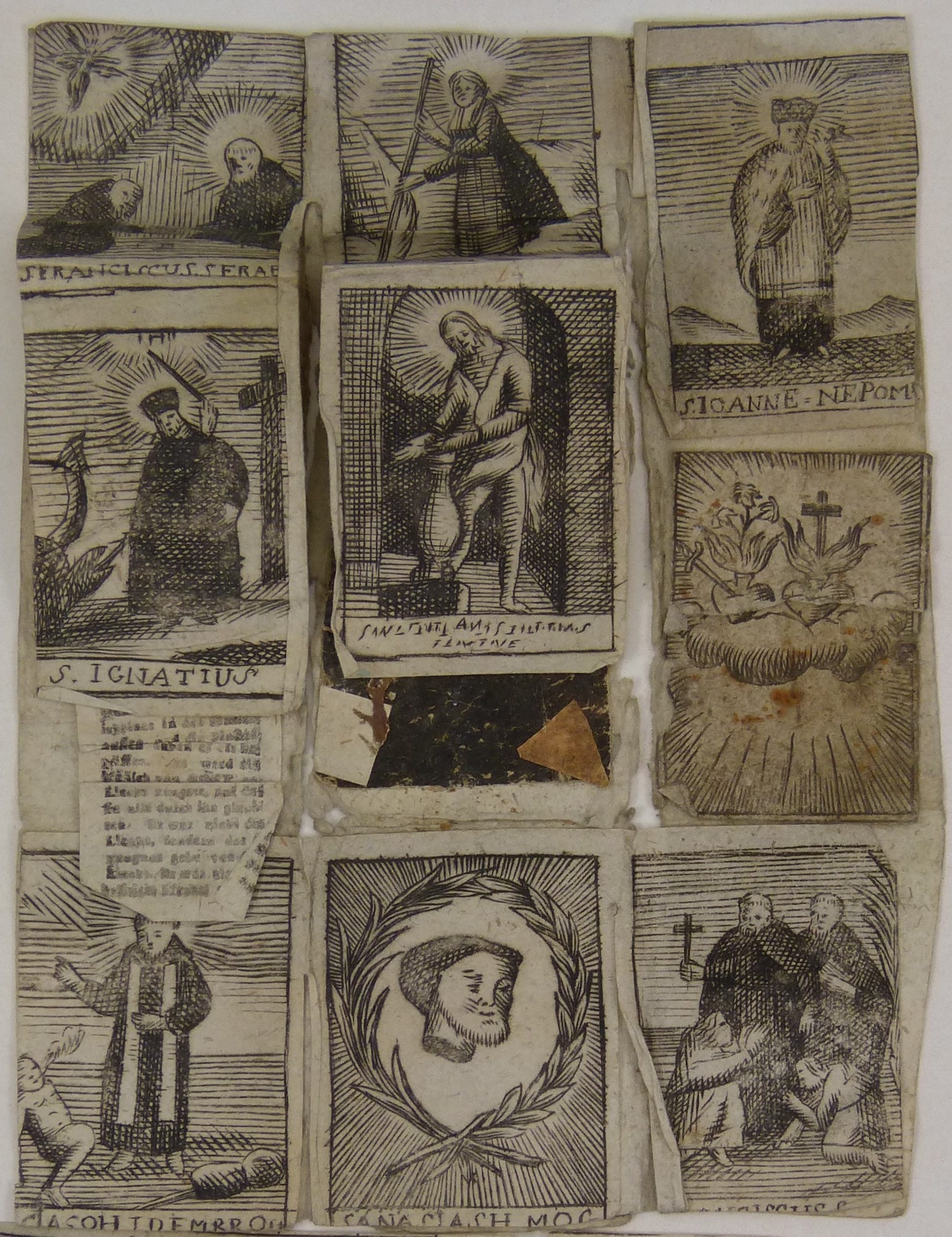 Einzelblatt mit Heiligendarstellungen (Städt. Hellweg-Museum Geseke CC BY-NC-SA)
