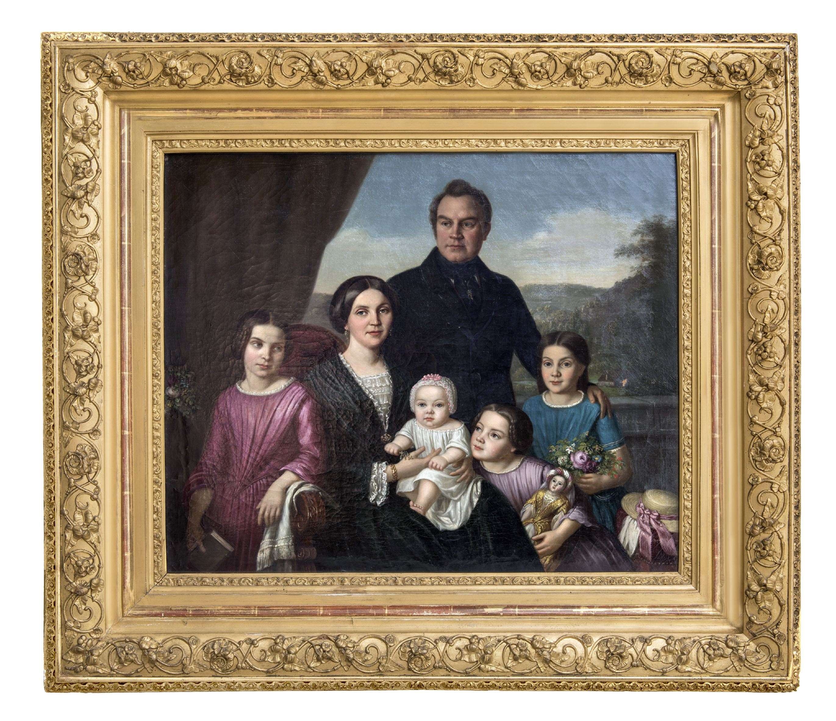 Gemälde: Familie des Kommerzienrats Friedrich Wilhelm Post (Stadtmuseum Hagen RR-R)