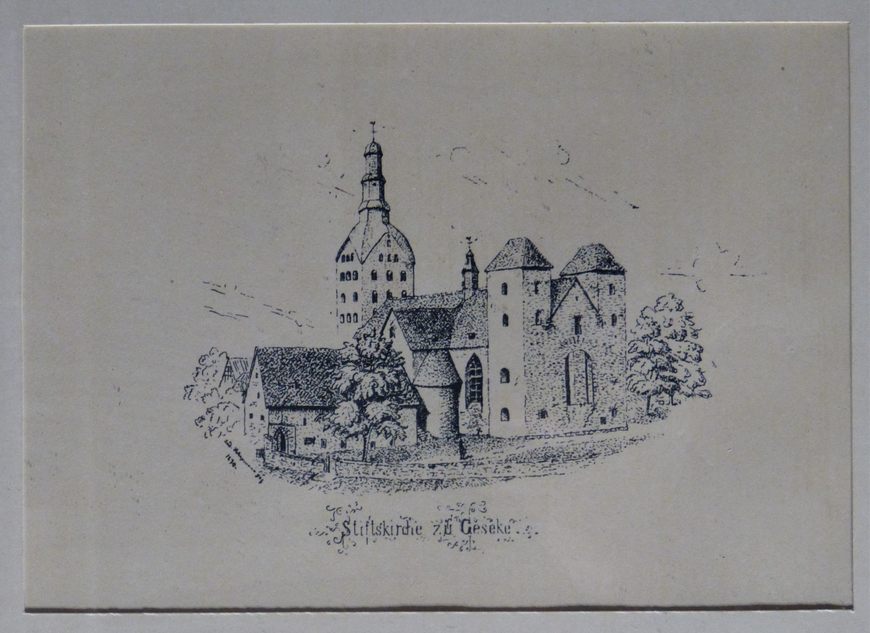 Druck: Stiftskirche von Geseke (Städt. Hellweg-Museum Geseke CC BY-NC-SA)