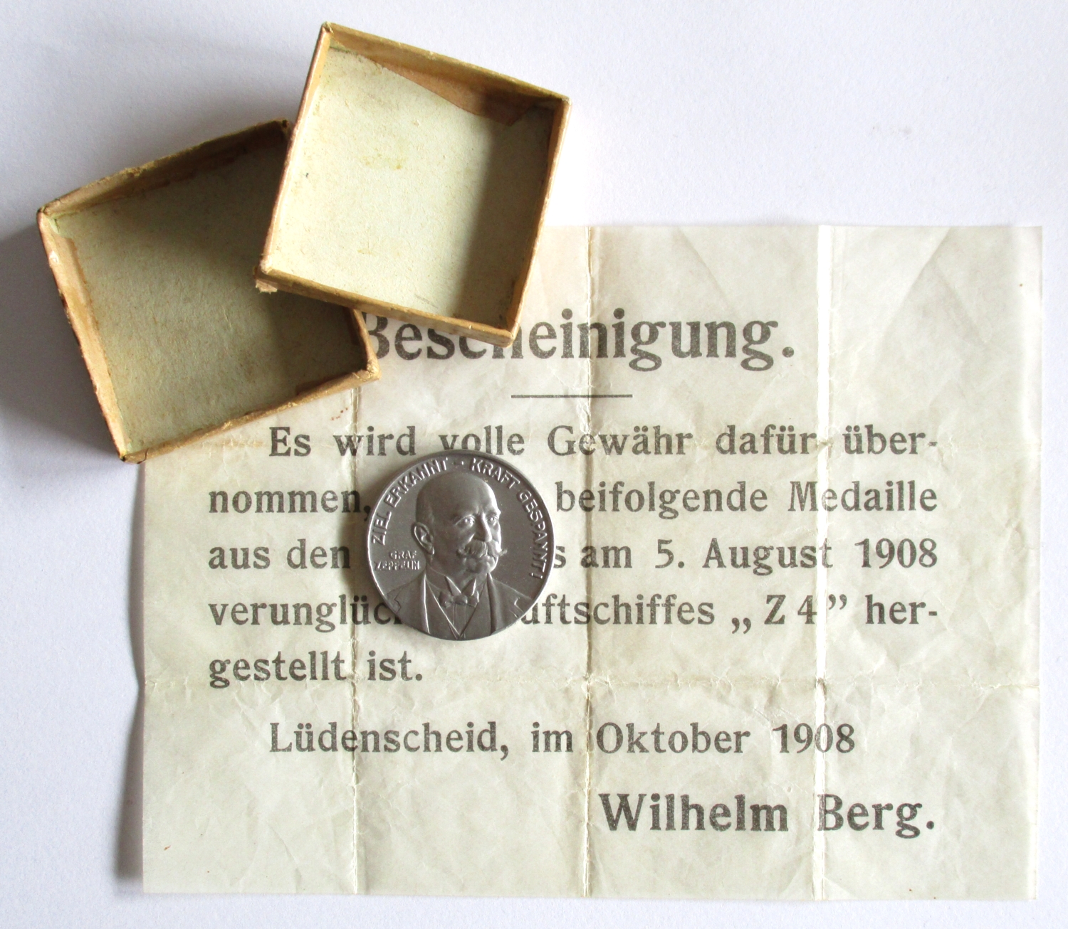 Zeppelin-Medaille aus den Resten des LZ 4 (M.-A. Trappe CC BY-NC-SA)