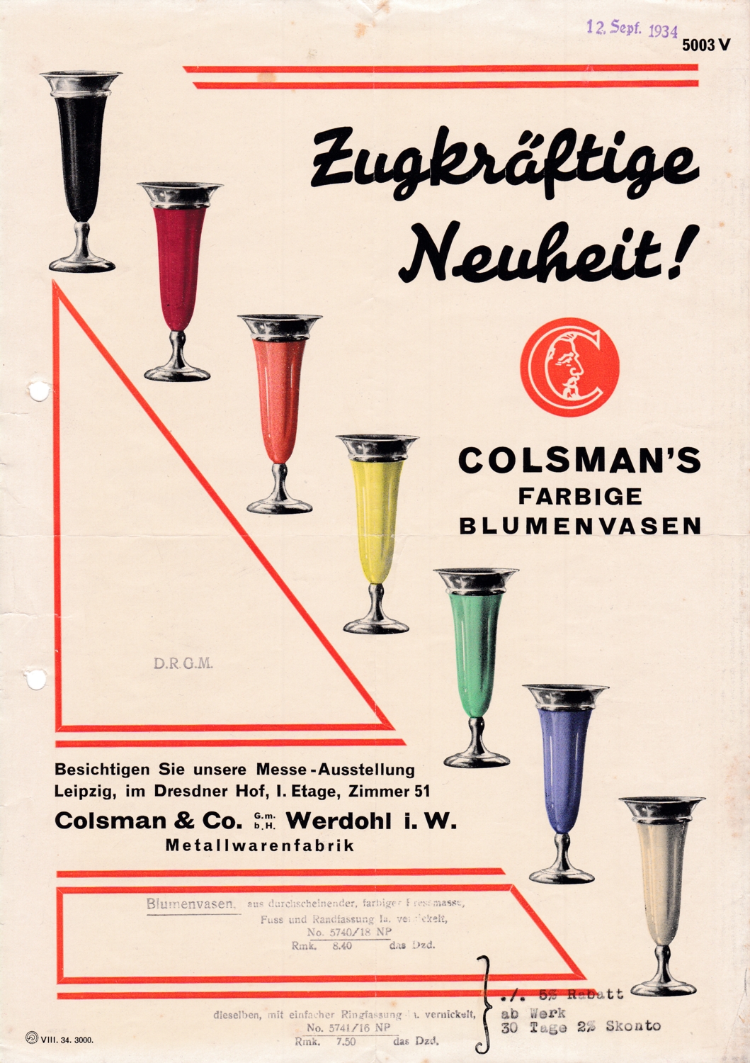 Werbeflugblatt für Aluminium-Backhaube von Colsman & Co. (M.-A. Trappe CC BY-NC-SA)