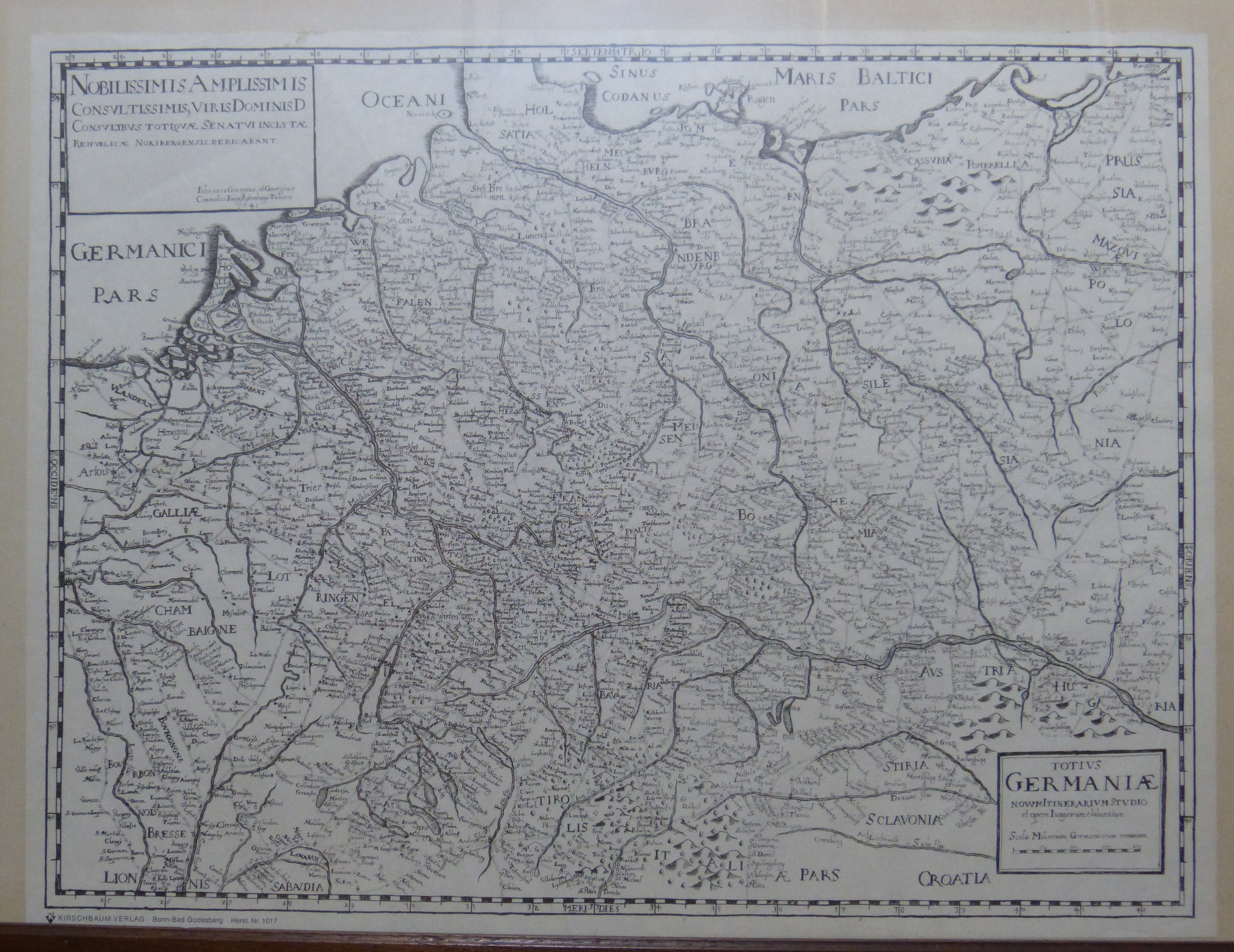 Landkarte "Totivs Germaniae" von 1641 (Nachdruck) (Städt. Hellweg-Museum Geseke CC BY-NC-SA)