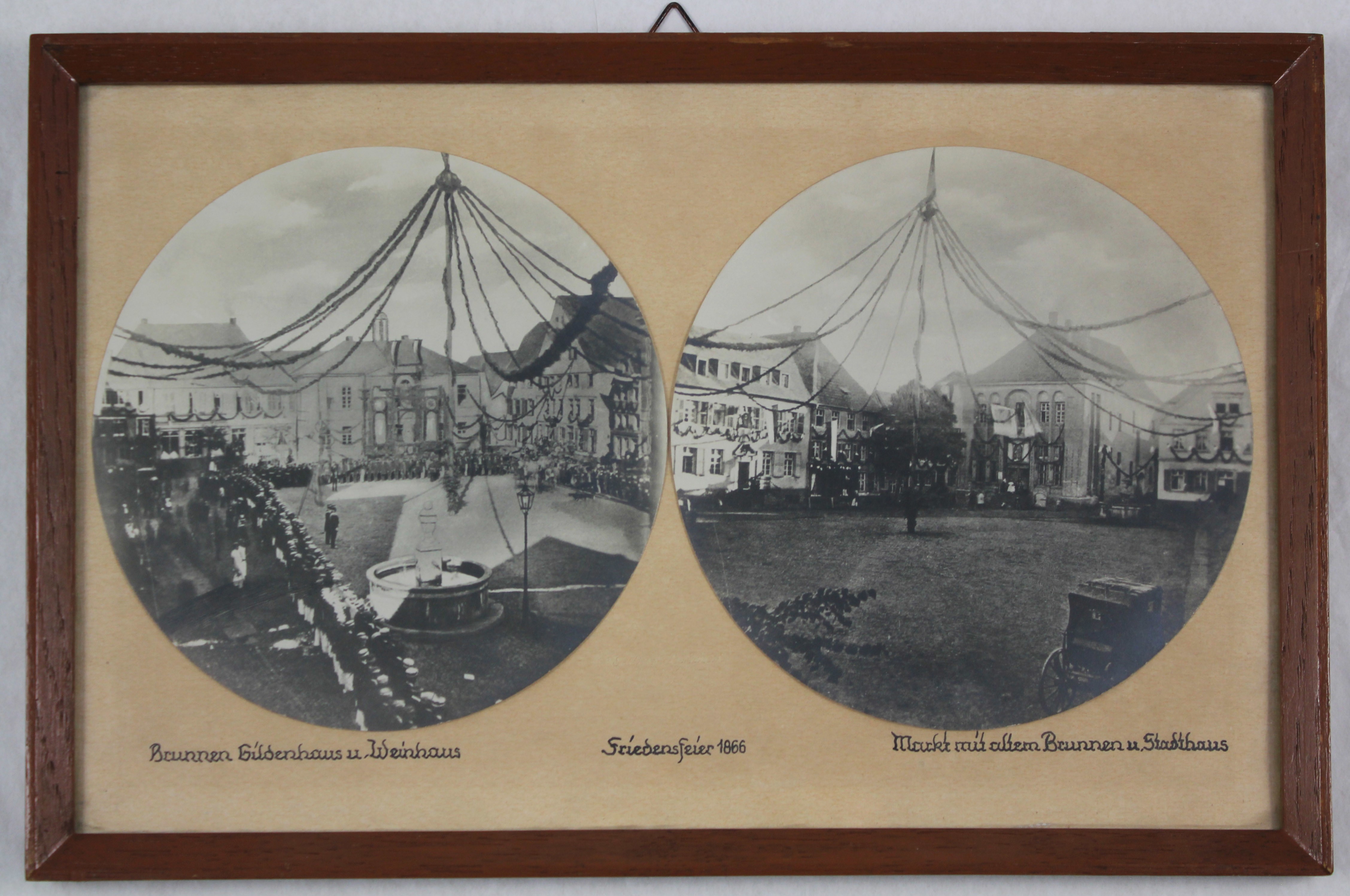Fotografien der Friedensfeier 1866 auf dem Unnaer Marktplatz (Hellweg-Museum Unna CC BY-NC-SA)