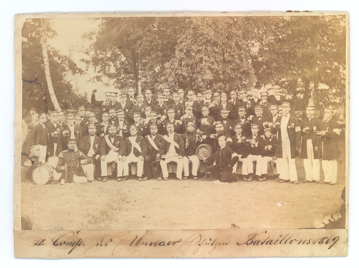 Gruppenfoto der 2. Kompanie des Bürger-Schützen-Vereins (Hellweg-Museum Unna CC BY-NC-SA)